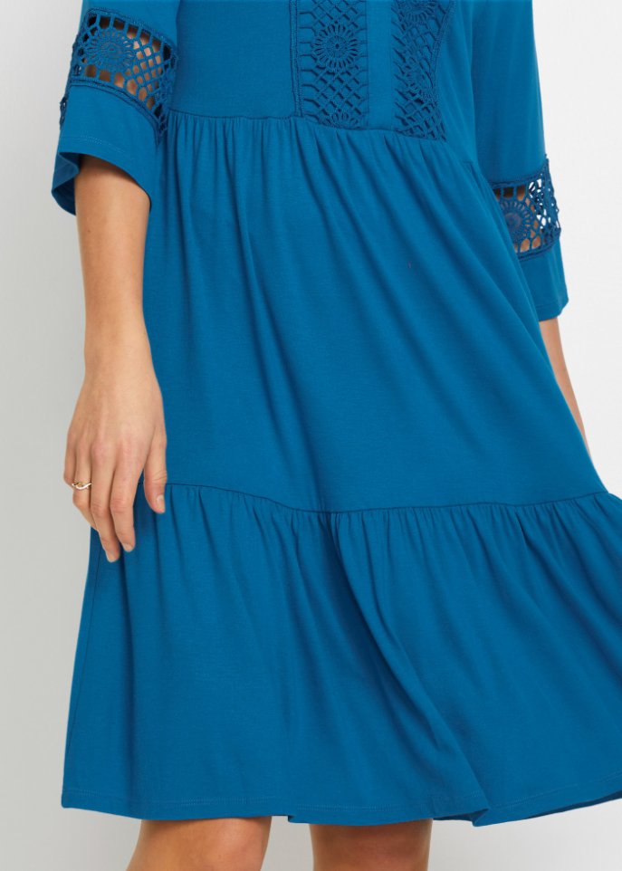 Tunika-Kleid mit Spitze