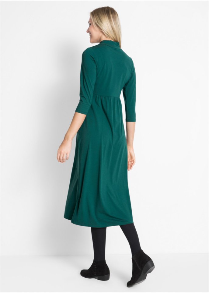 Shirt-Midikleid, 3/4 Arm