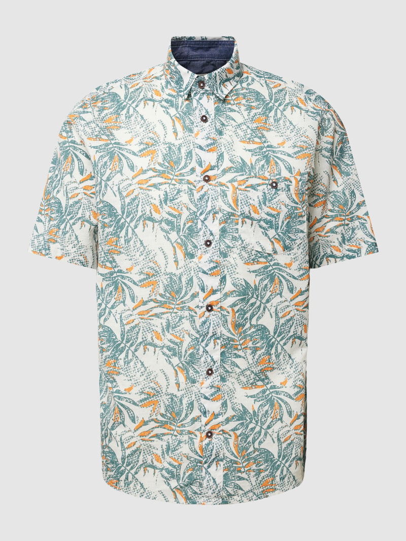 Freizeithemd mit Allover-Print in mint