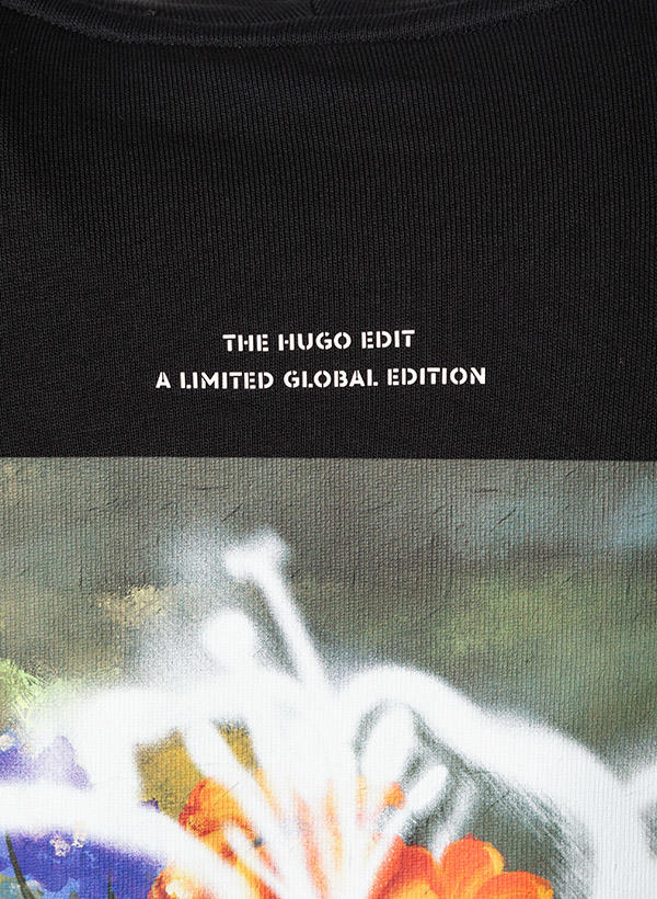 HUGO, Hoodie, Baumwolle, schwarz