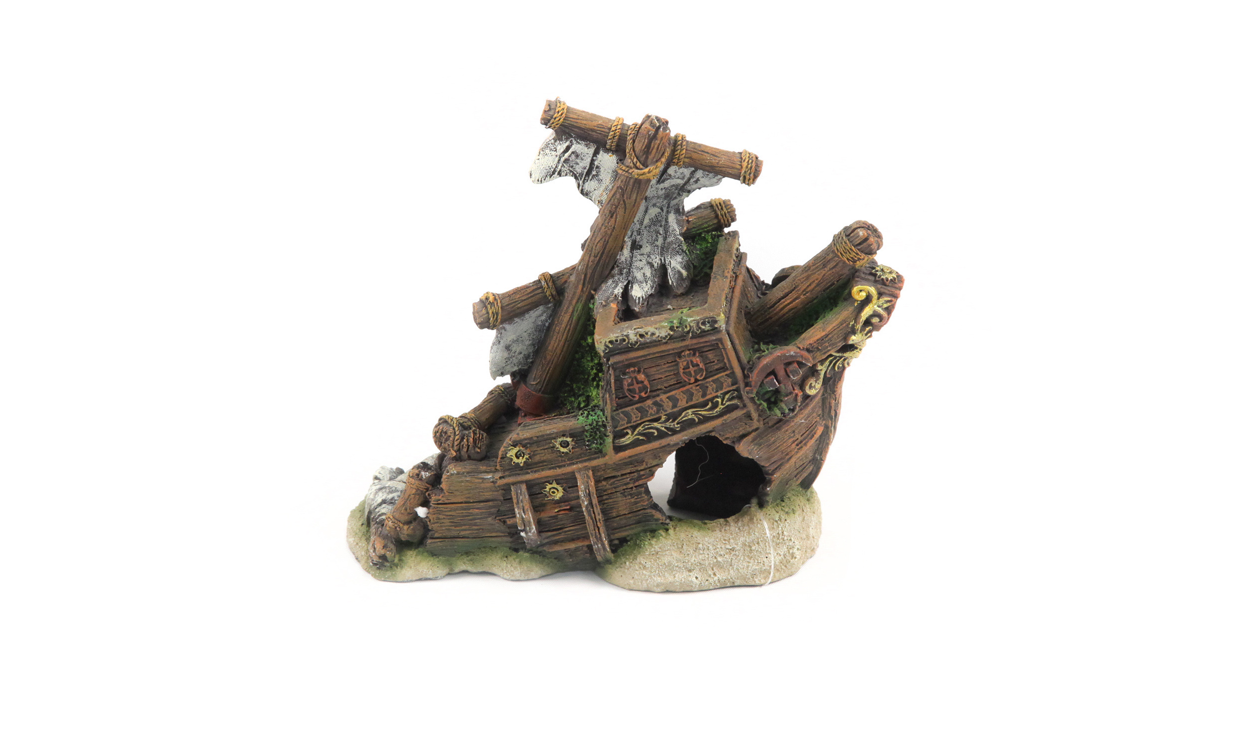 Aquatlantis Dekoration Aquatlantis Aquariendeko halbes Boot
