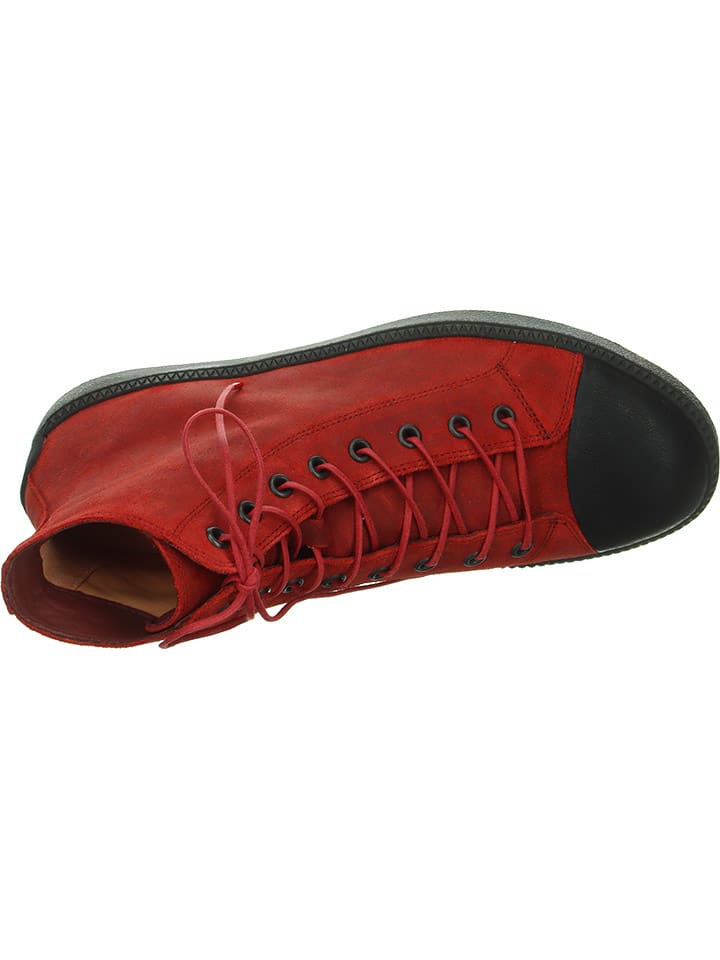 Think! Leder-Boots in Rot günstig kaufen
