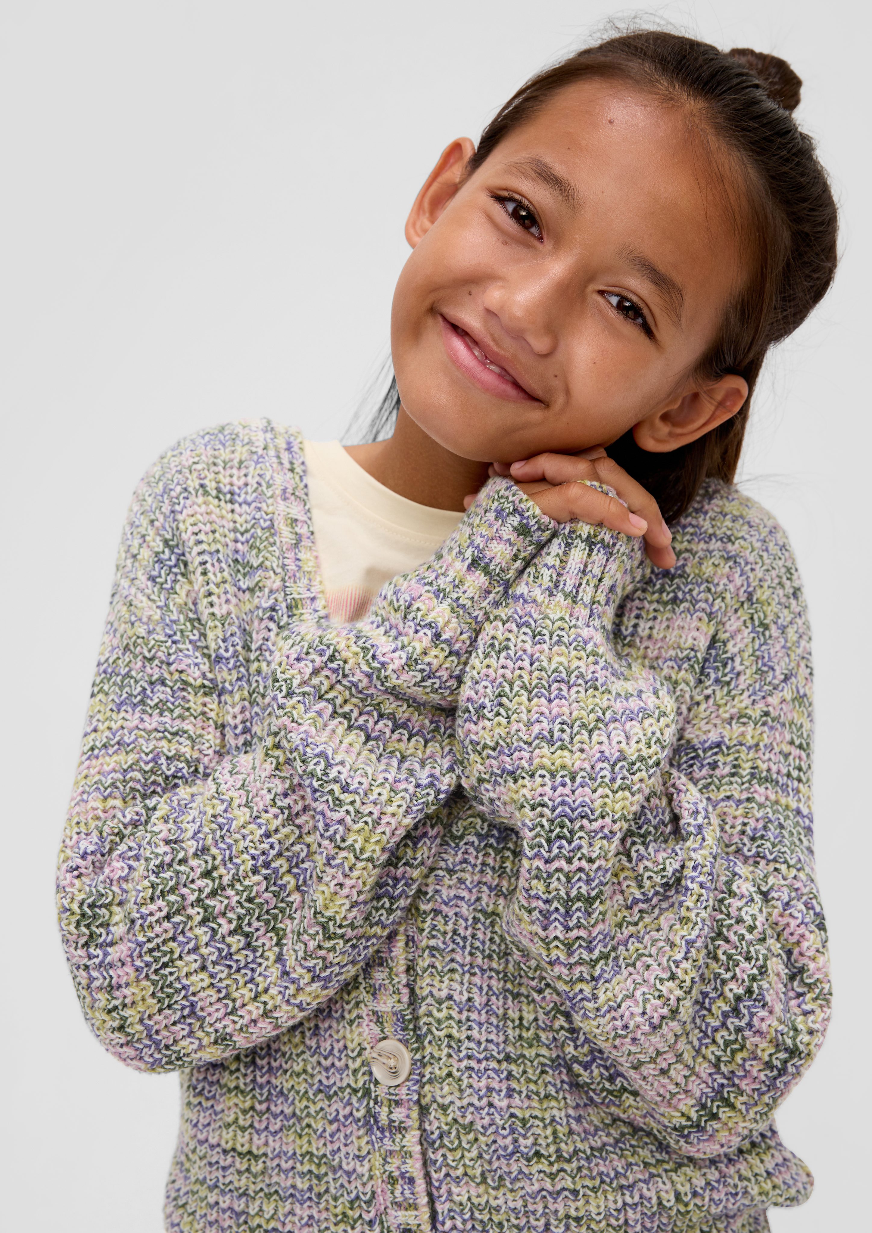 s.Oliver Strickjacke Strickjacke aus Baumwollmix