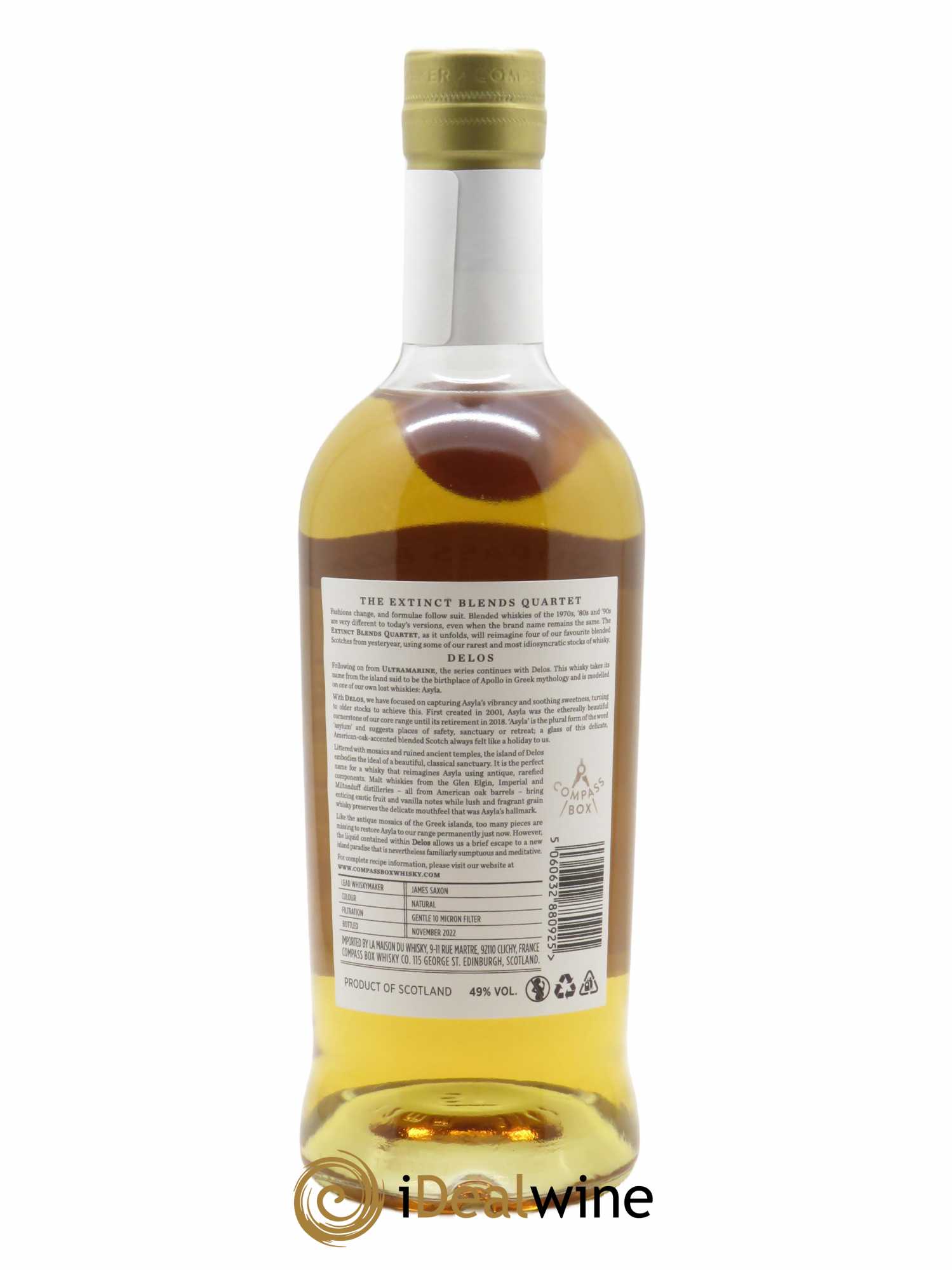 Whisky Compass Box Delos (70cl)  - Lot de 1 Bouteille