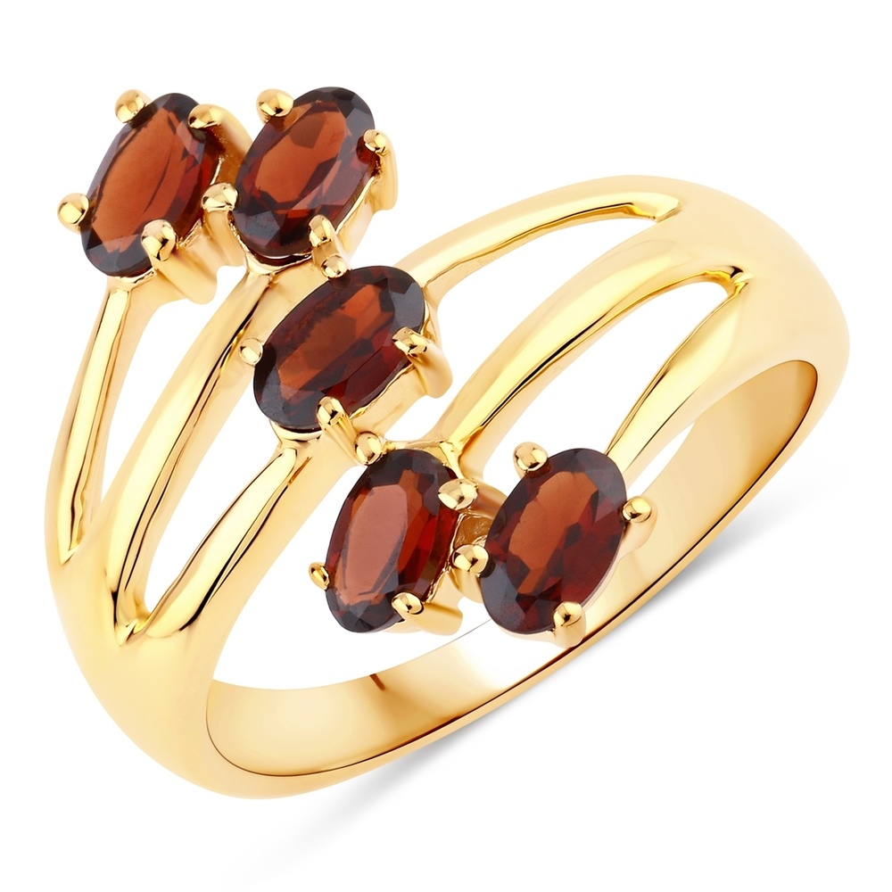 Rafaela Donata Bague Argent sterling Grenat en Or jaune Bague