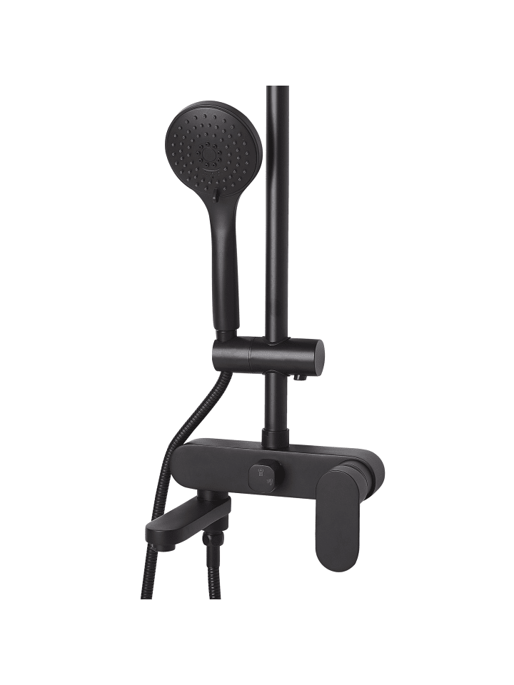 Beliani Wannenarmaturen GURARA in Schwarz - (W) 23 x (H) 83 x (L) 36 cm günstig kaufen onesize