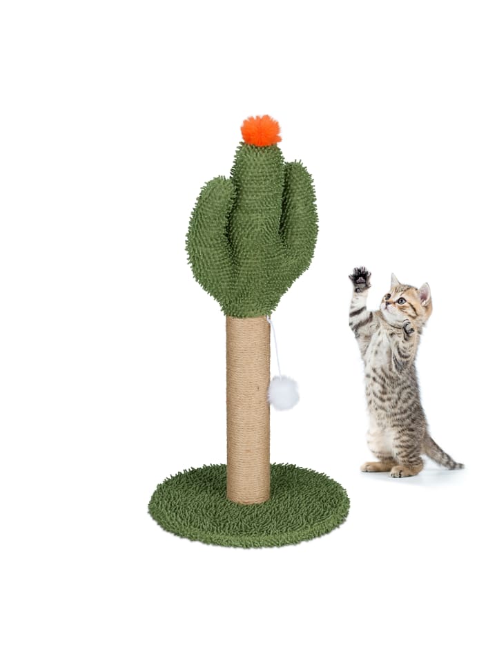 relaxdays Kratzsäule in Natur/ Grün - (H)59 x Ø 31 cm günstig kaufen onesize