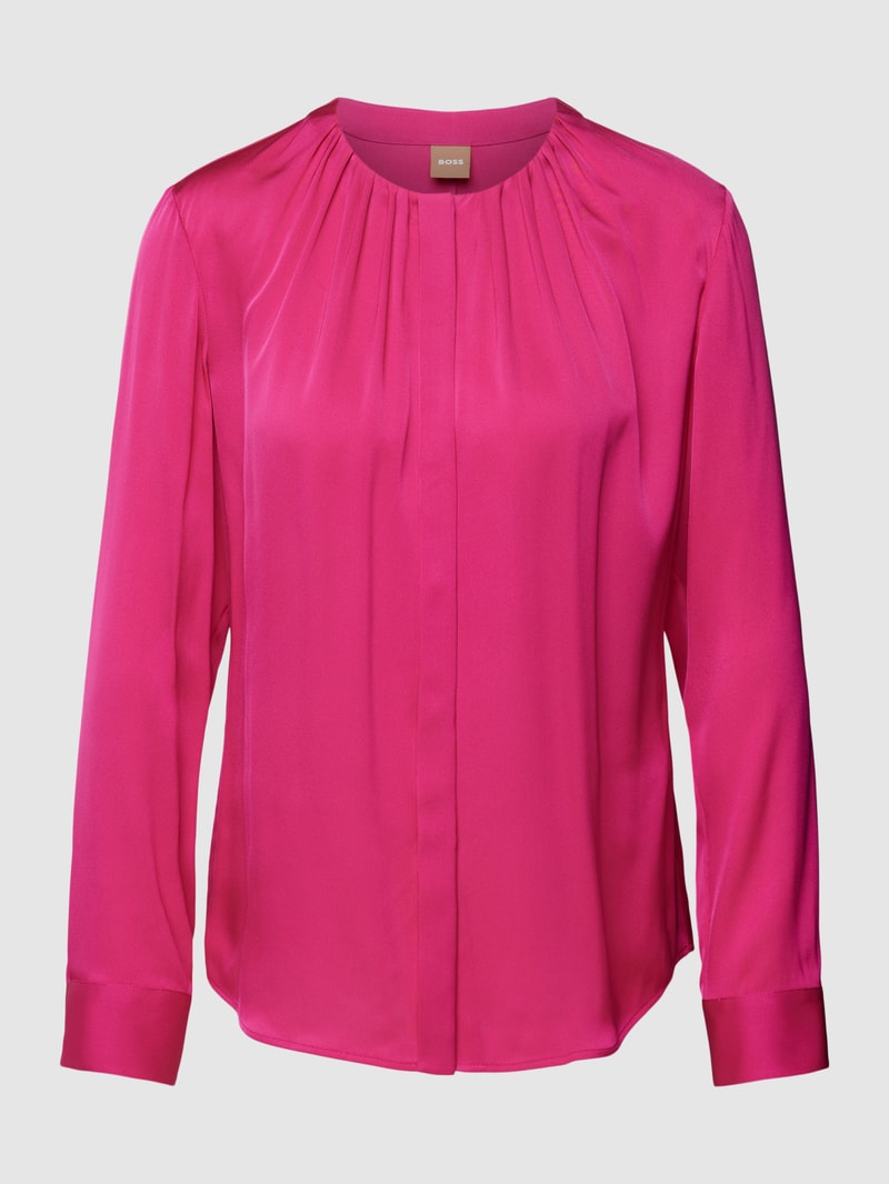 Blusenshirt mit Raffungen Modell 'Banorah' in pink