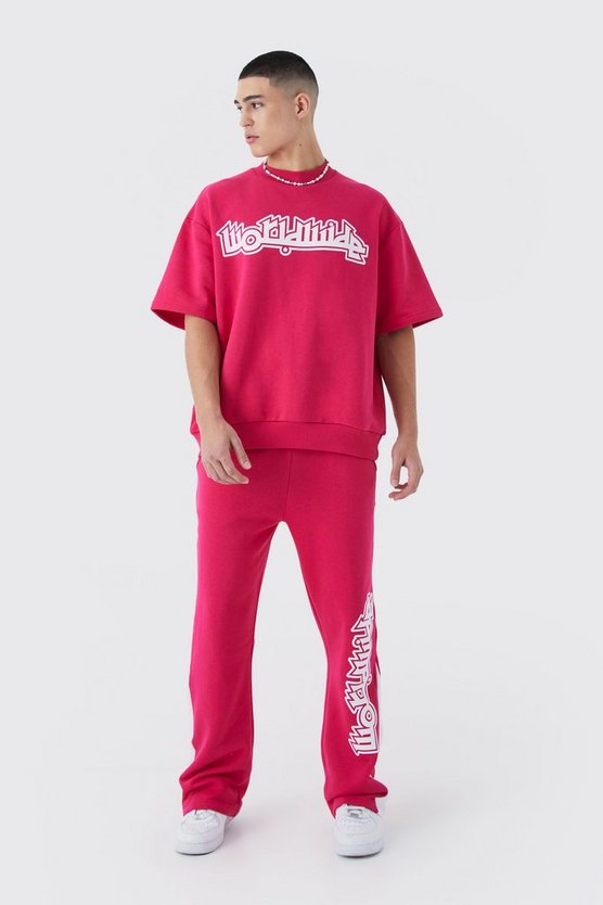 Sweatshirt-Trainingsanzug mit Worldwide-Print