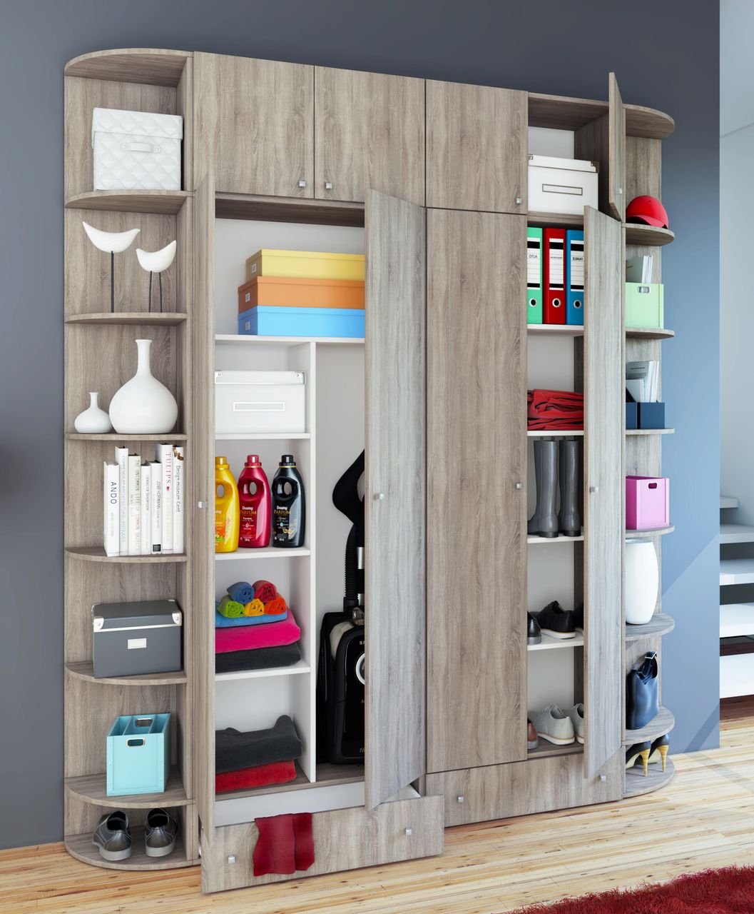 VCM Putzschrank Vandol II Sonoma-Eiche