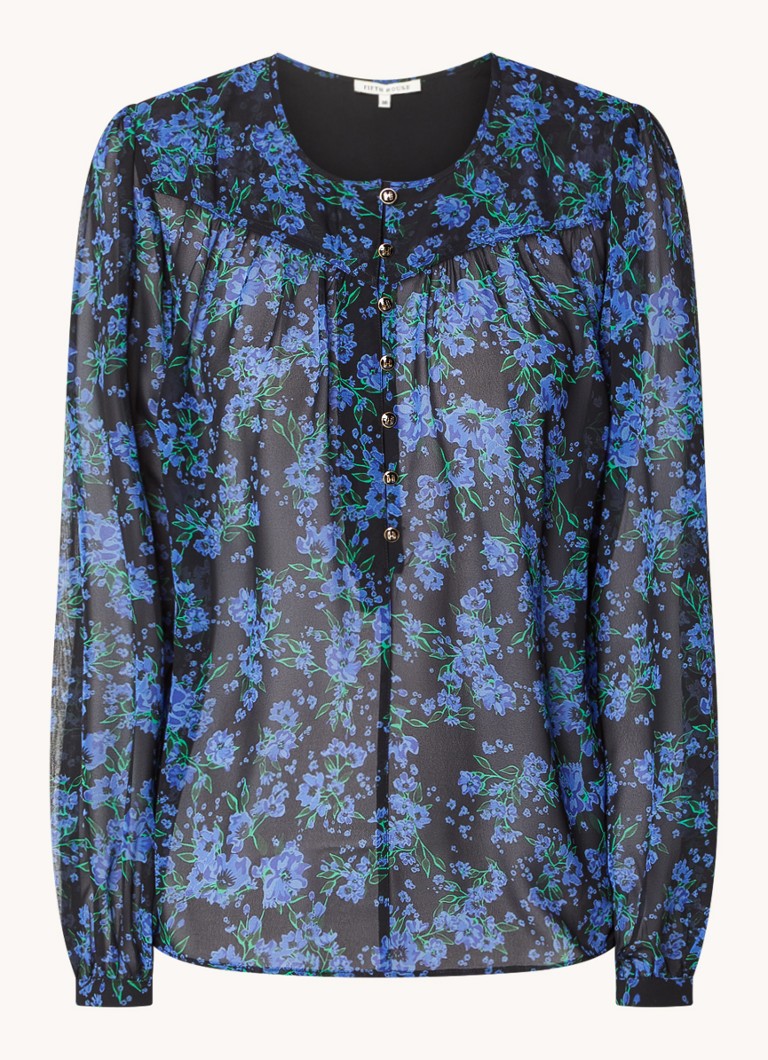 Fifth House  Remi semi-transparante tuniek met bloemenprint