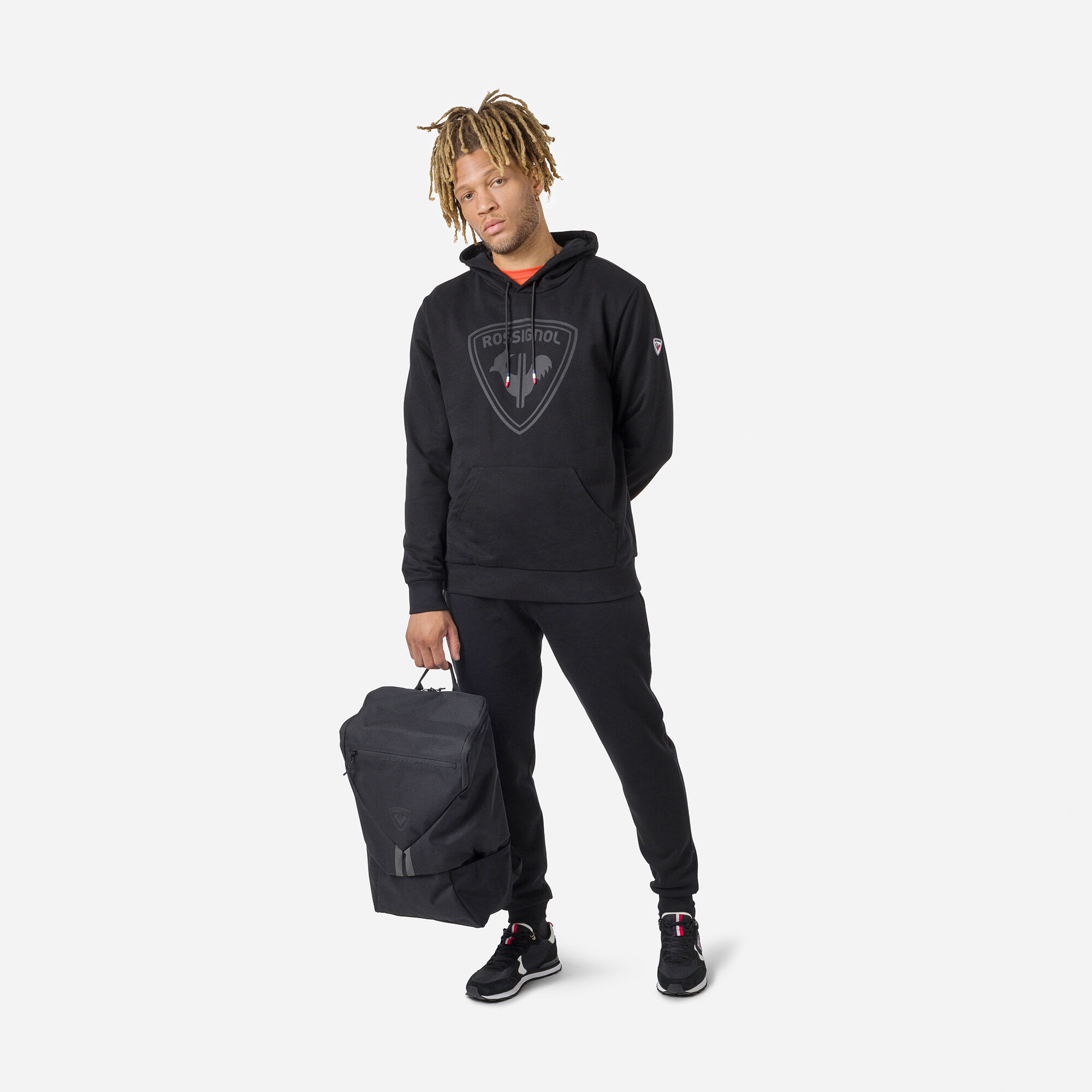 Sweat à capuche molletonné Logo Homme