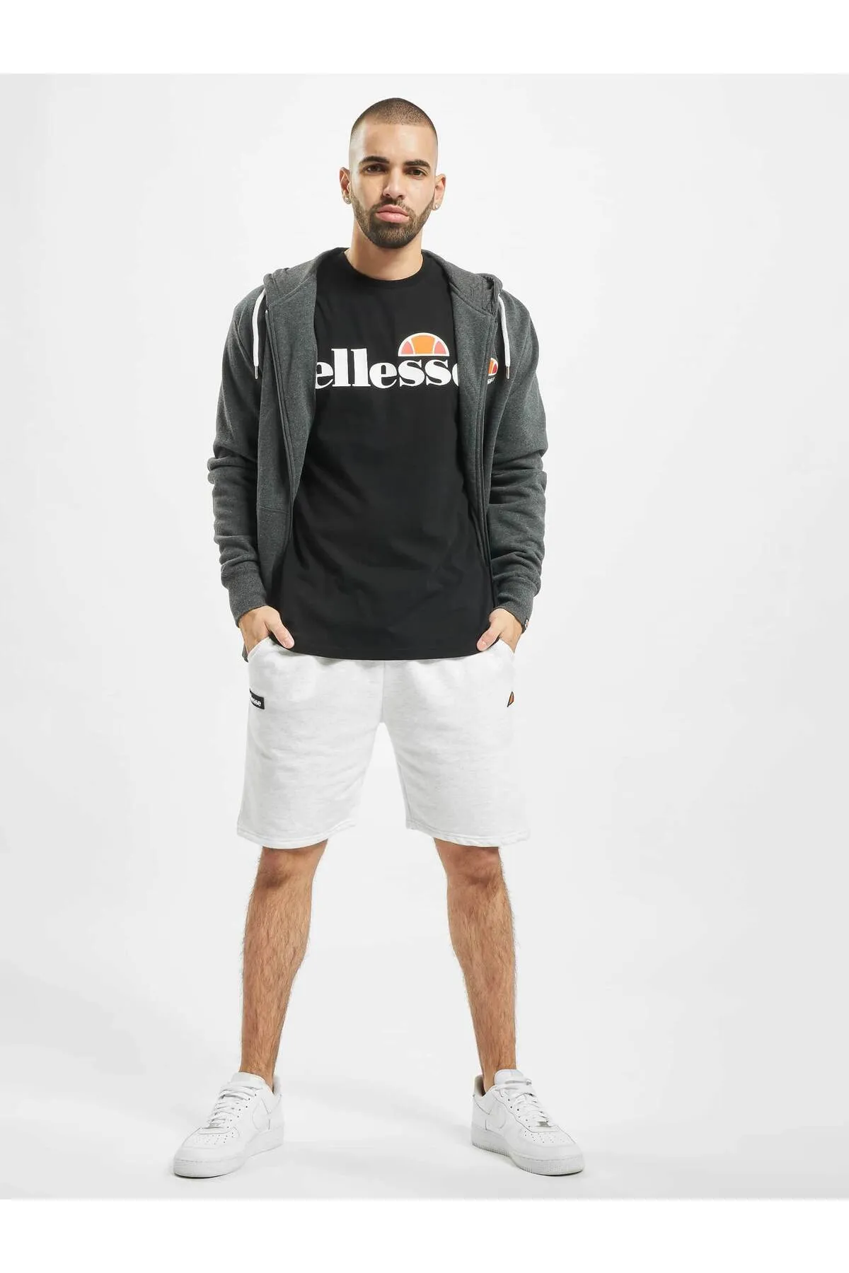 Ellesse  Herren T-Shirt SL PRADO TEE - Kurzarm, Crewneck, Rundhals, Logo-Print