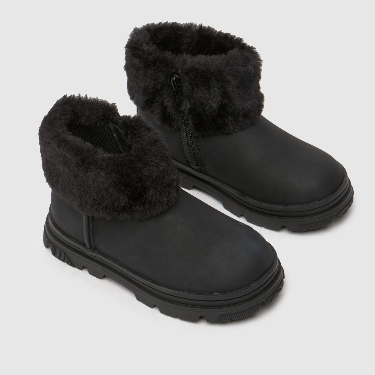 Dívčí batolecí boty Schuh Black Cherry s kožešinovou manžetou