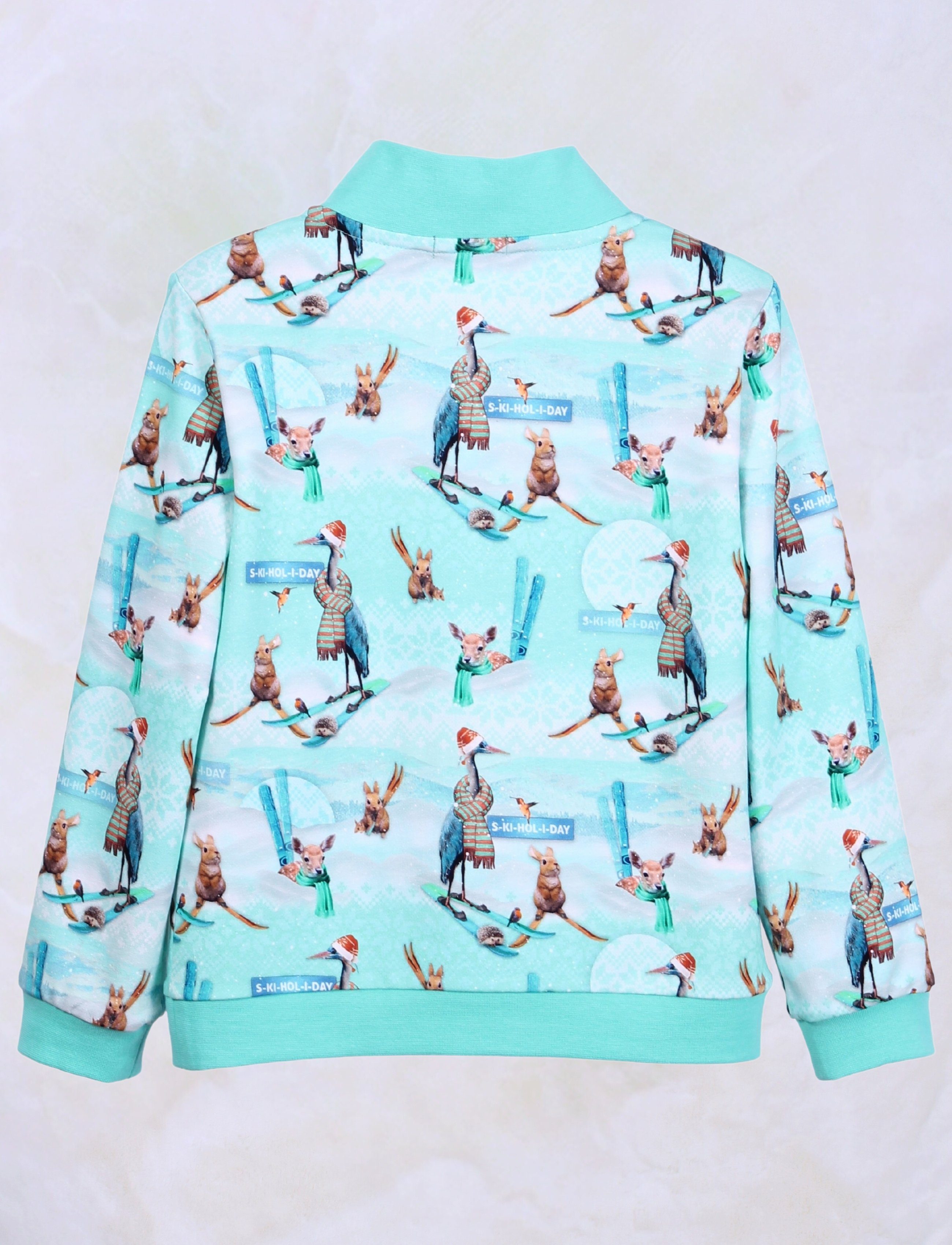 coolismo Sweater Kinder Sweatshirt Mädchen Pullover mit niedlichem Skihasen-Print Baumwolle, Made in Europa