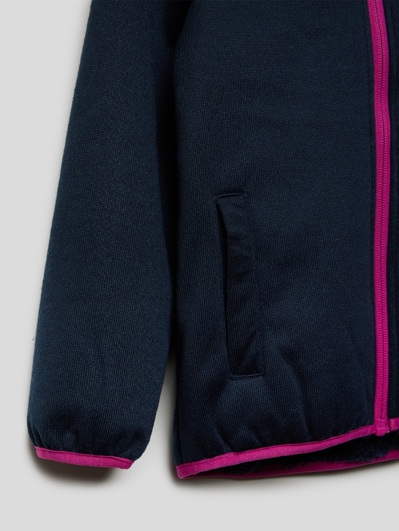 Jacke mit abnehmbarer Kapuze in marineblau