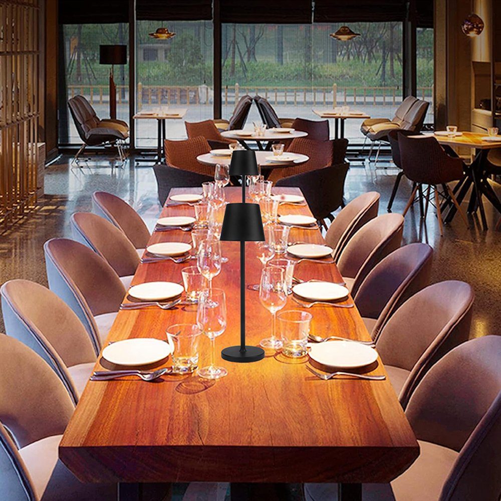 Bedee LED Tischleuchte Dimmbare LED Akku Tischleuchte Indoor & Outdoor Wiederaufladbar, 2 Stück, Akku Tischlampe, LED fest integriert, RGB Farben IP54 Dimmbare LED Akku Tischleuchte mit USB Ladestation, Für drinnen und draußen Designer Tischleuchte m