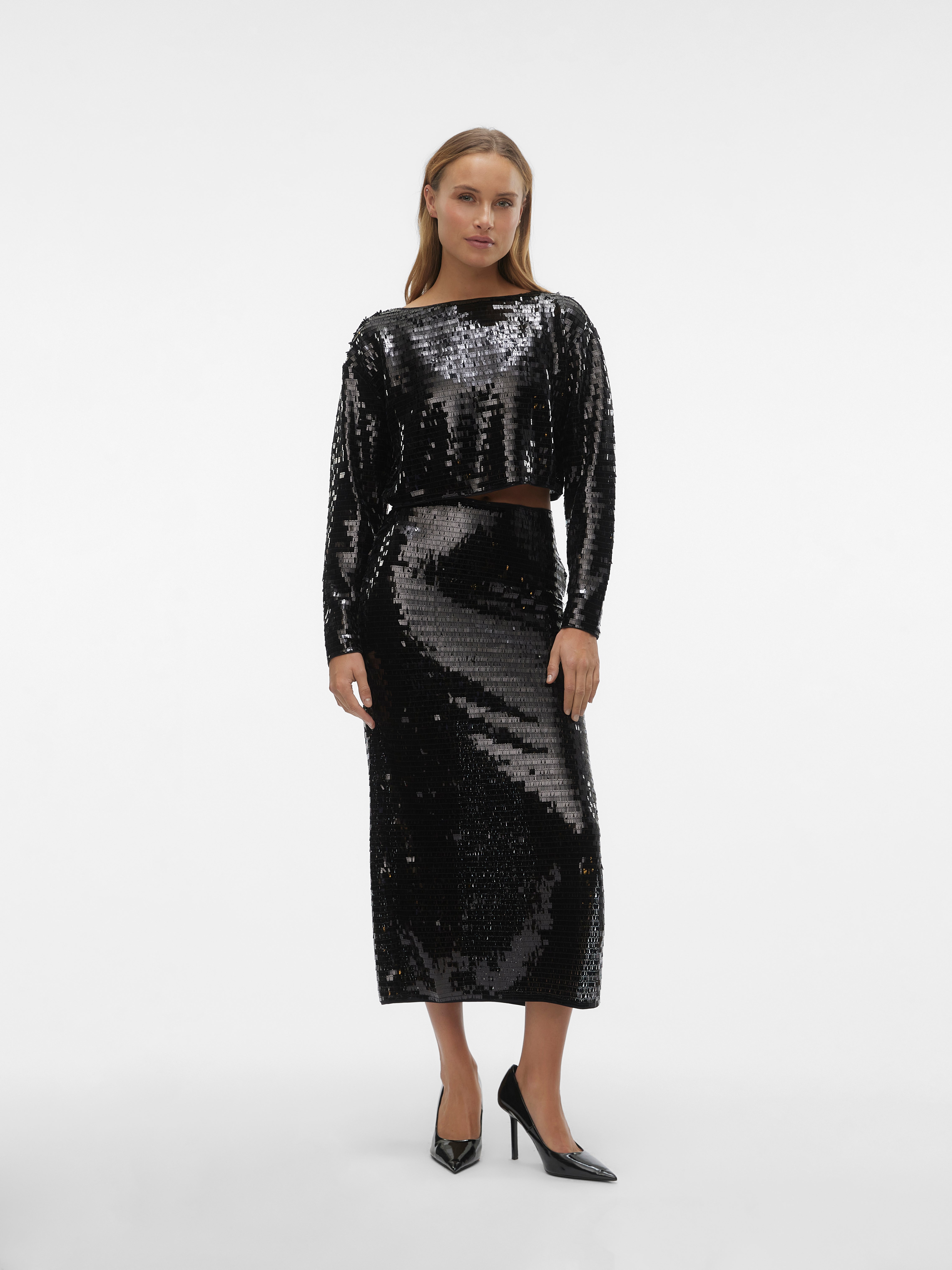 VMTAYA Hohe Taille Langer Rock