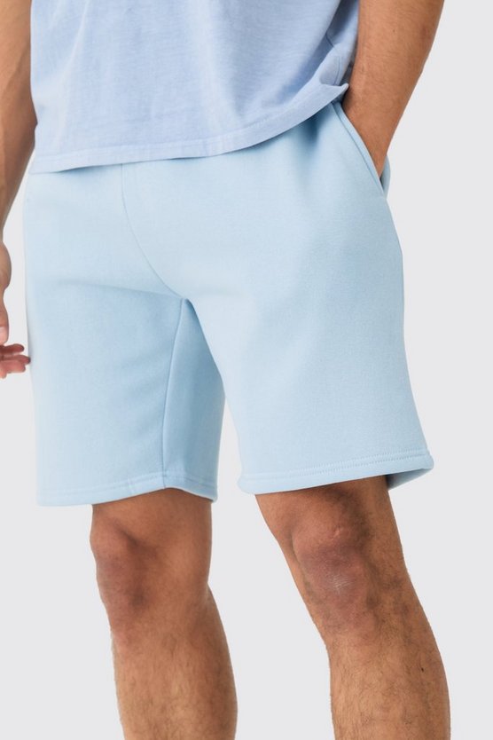 Lockere mittellange Basic Shorts