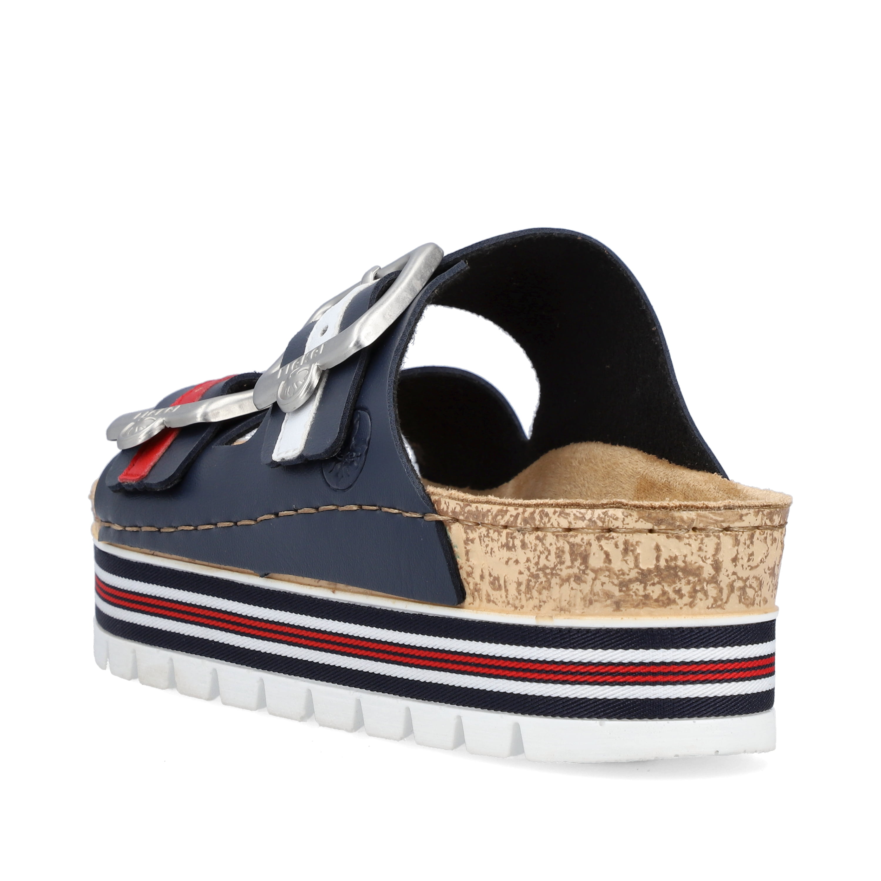 Rieker Damen Pantoletten marineblau