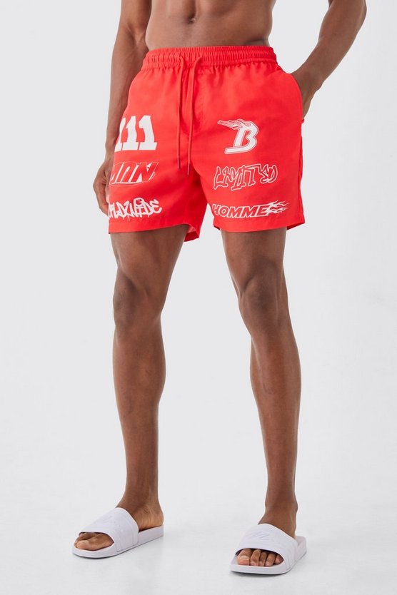 Mittellange Badehose