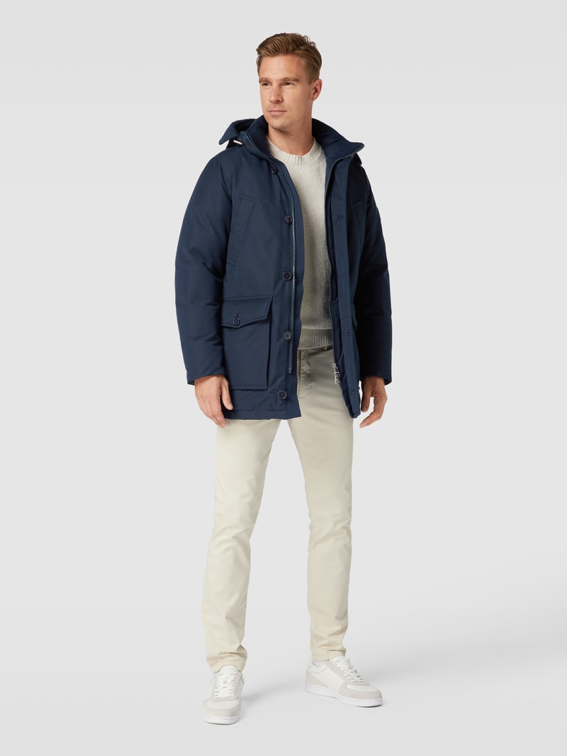 Parka mit abnehmbarer Kapuze Modell 'ROCKIE' in marineblau