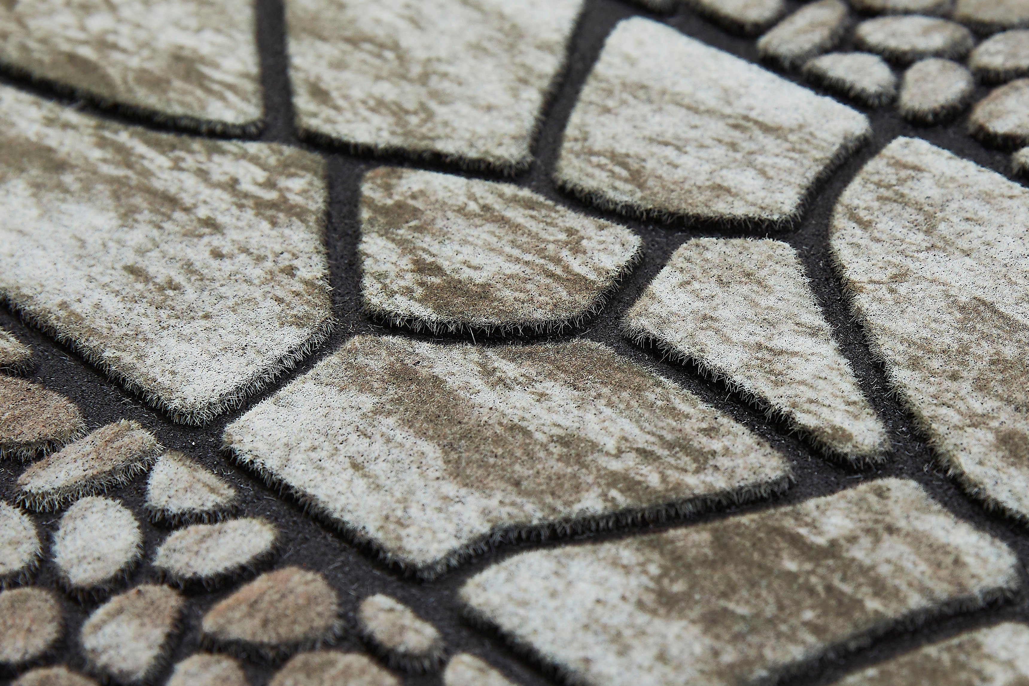 Stufenmatte Outdoor, Andiamo, rechteckig, Höhe: 6 mm, Outdoor-Stufenmatten, Stein Motiv, Gartenbereich, Eingangsbereich