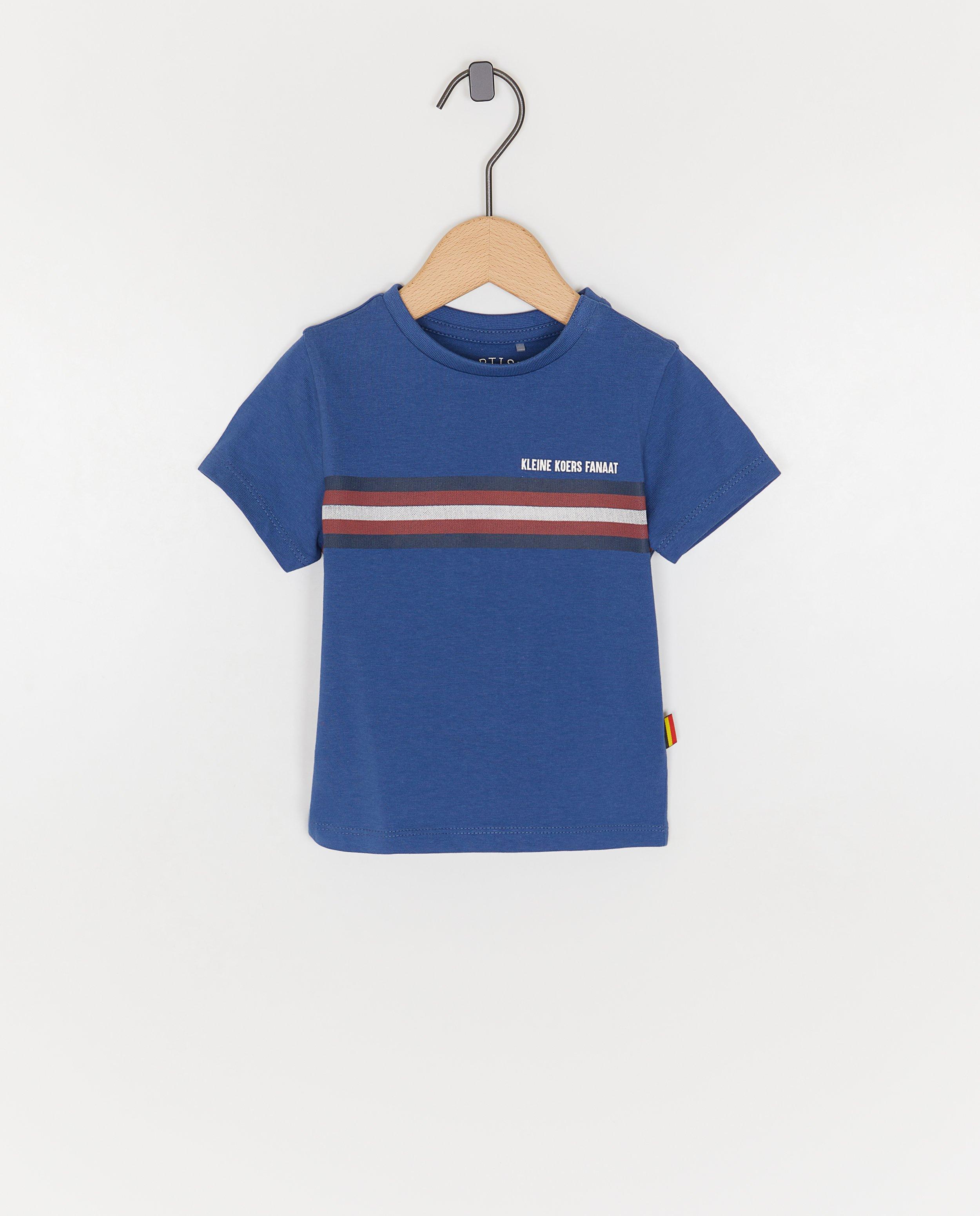 Tricou Baptiste cu dungi din bumbac organic, unisex, 62-92 albastru