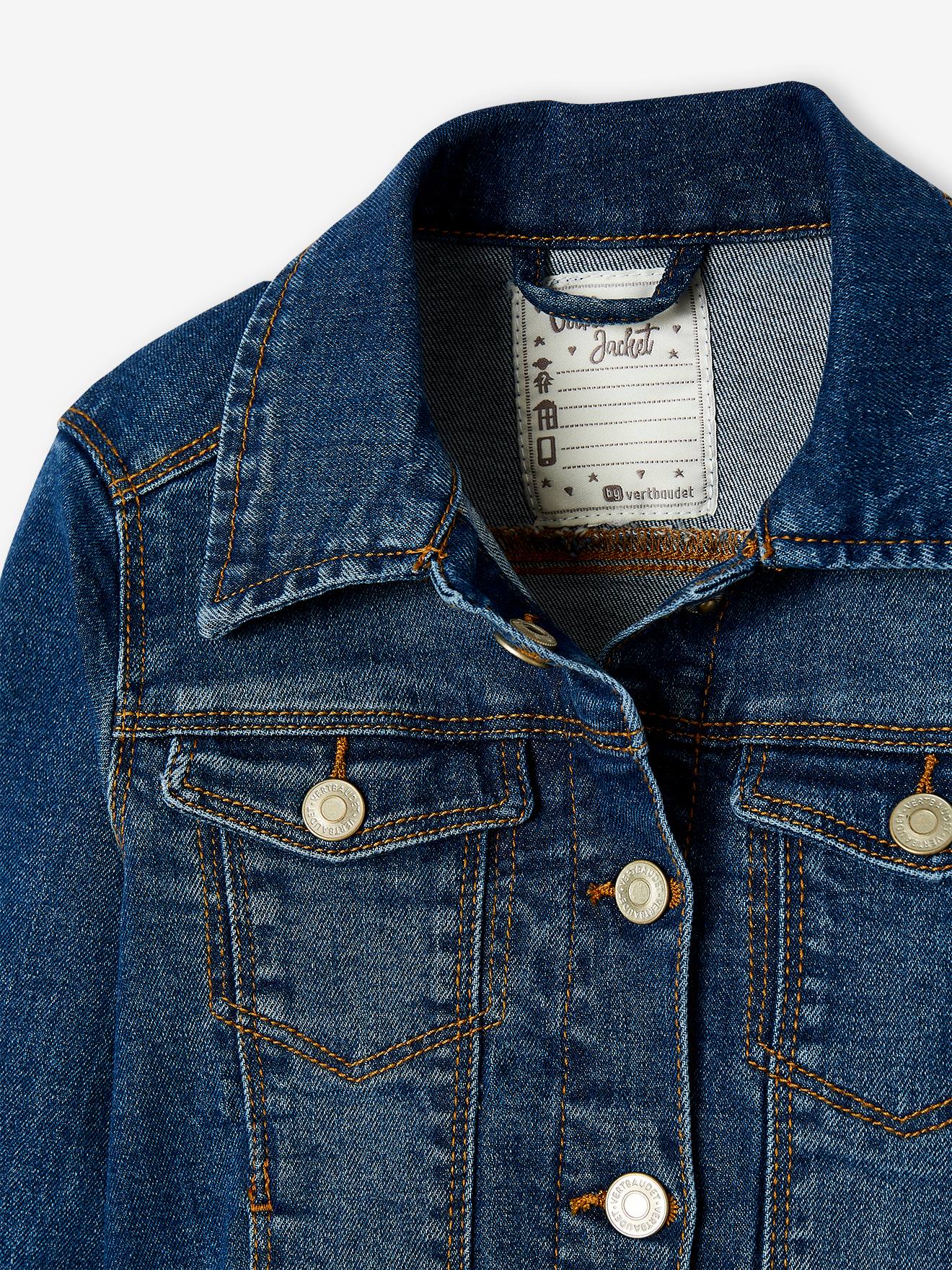 Veste en jean personnalisable fille double stone