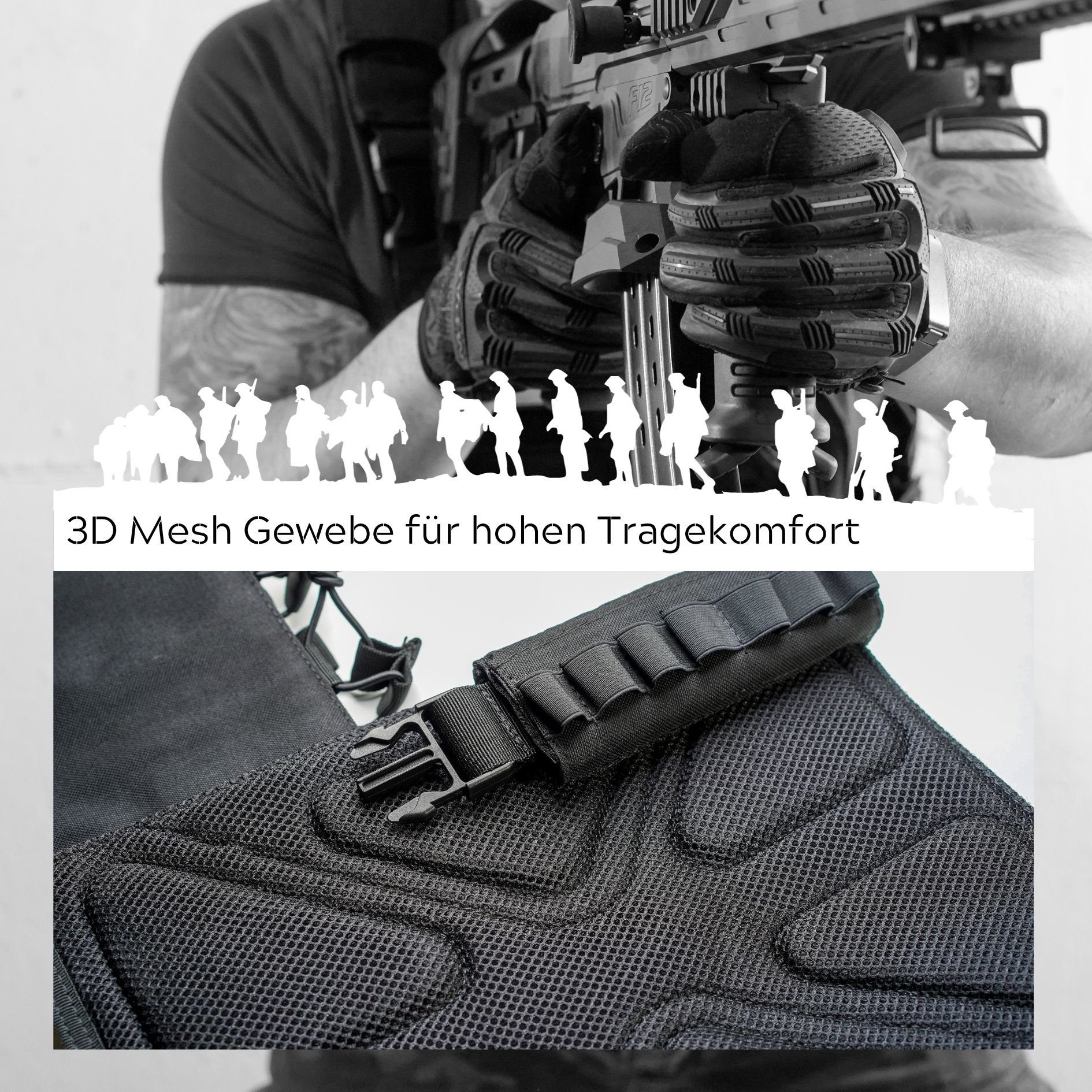 KATLOCK Schutzweste Plattenträger Fylgie 2.0 Weste SK4 Taktik zertifiziert NIJ-STD-0101.06