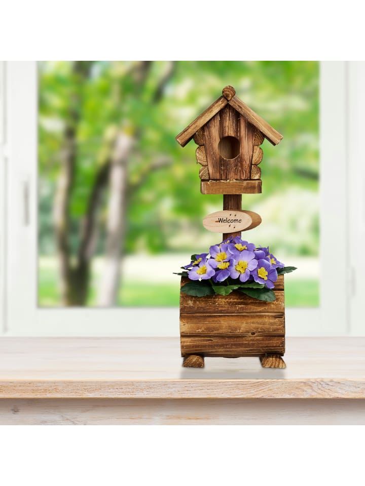 relaxdays Deko Vogelhaus in Natur günstig kaufen onesize
