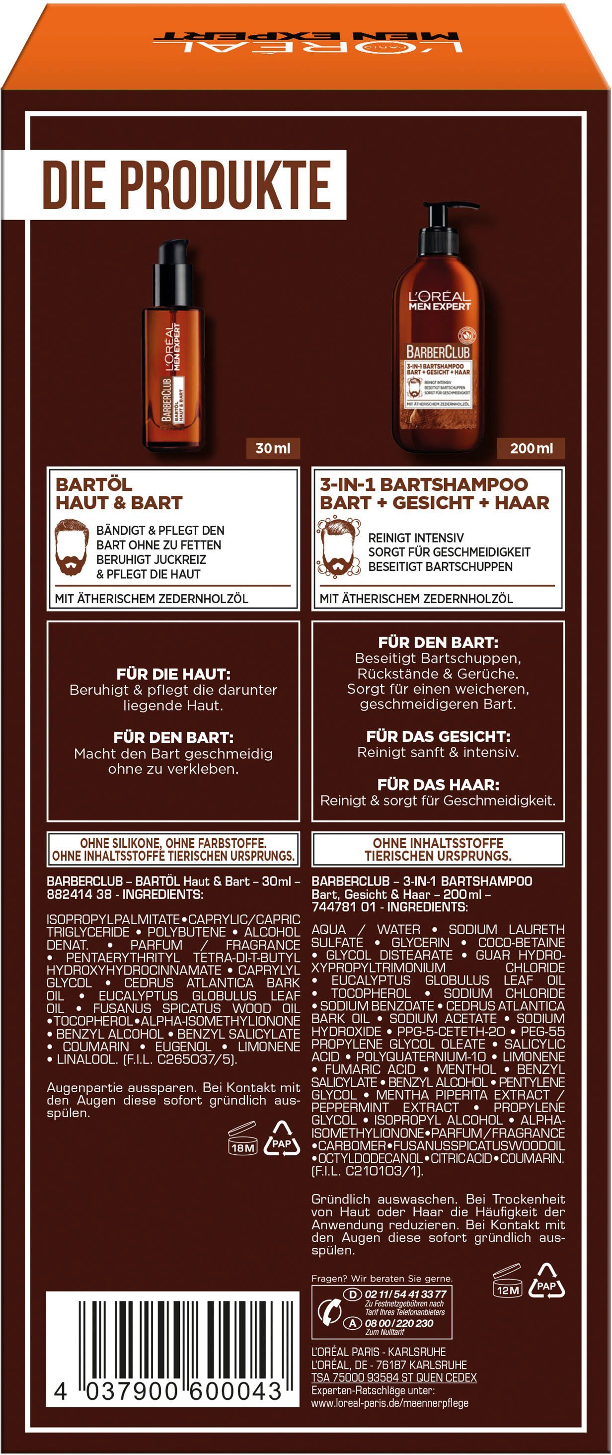 L'ORÉAL PARIS MEN EXPERT Gesichtsöl L'Oréal Men Expert Bartpflege Set mit Bartöl, besonders für das Gesicht geeignet