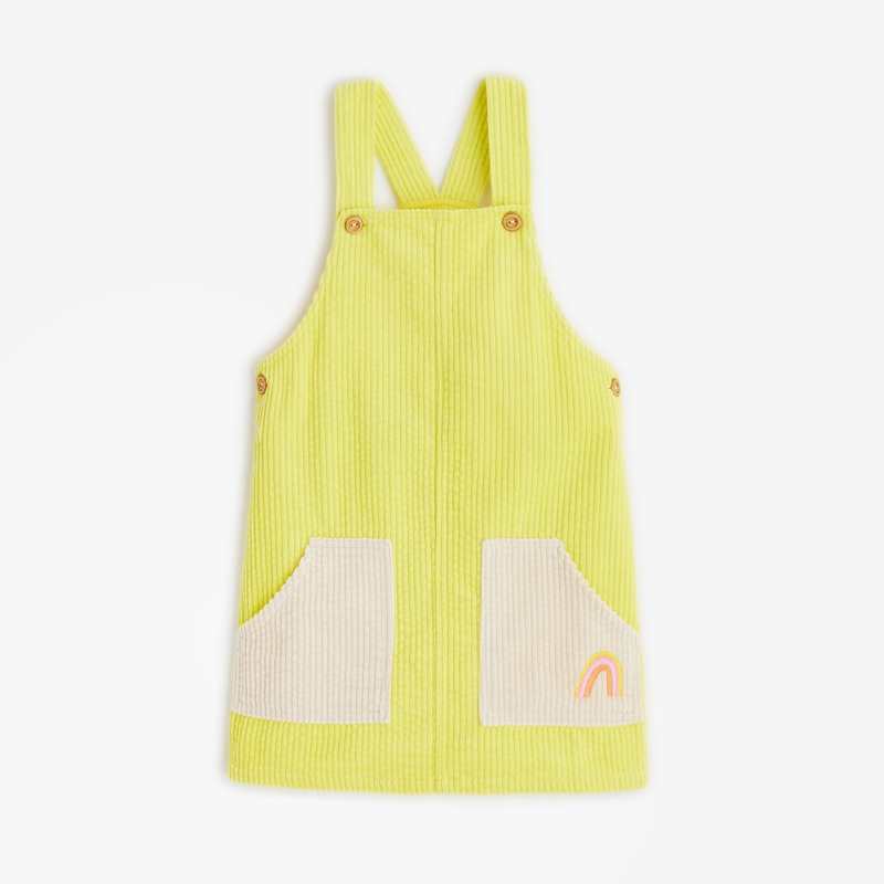 Robe bébé fille jaune en velours puebla Catimini