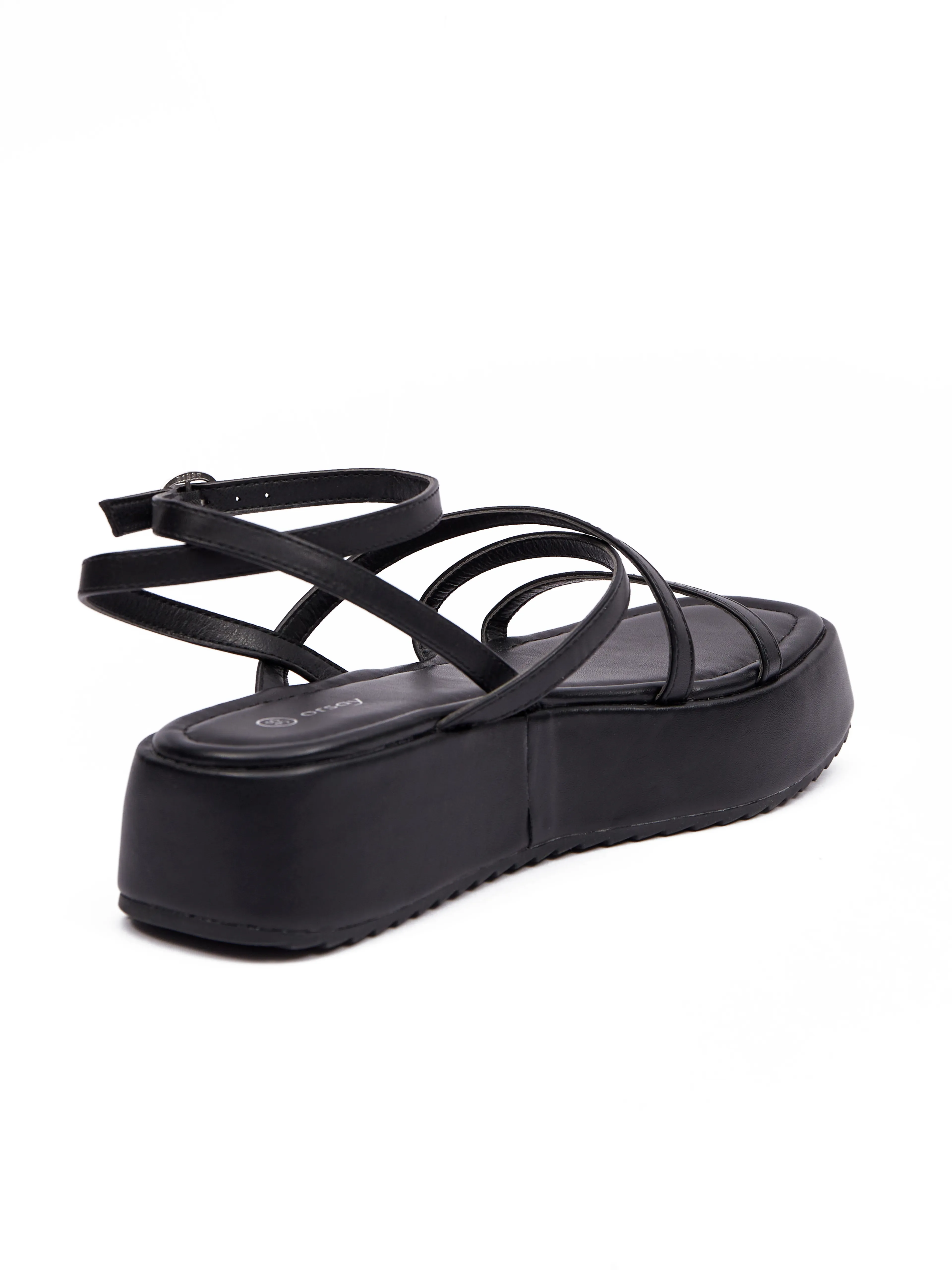 Schwarze Damen Sandalen mit Plateau ORSAY