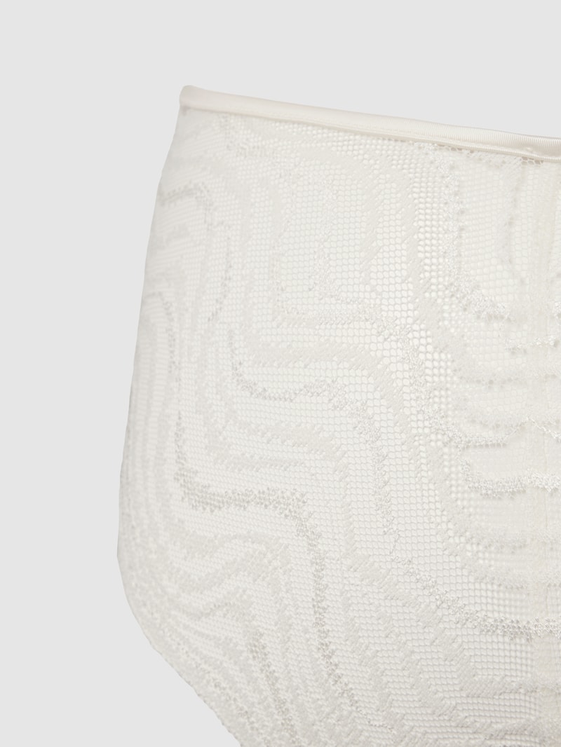 Slip mit Allover-Muster in offwhite