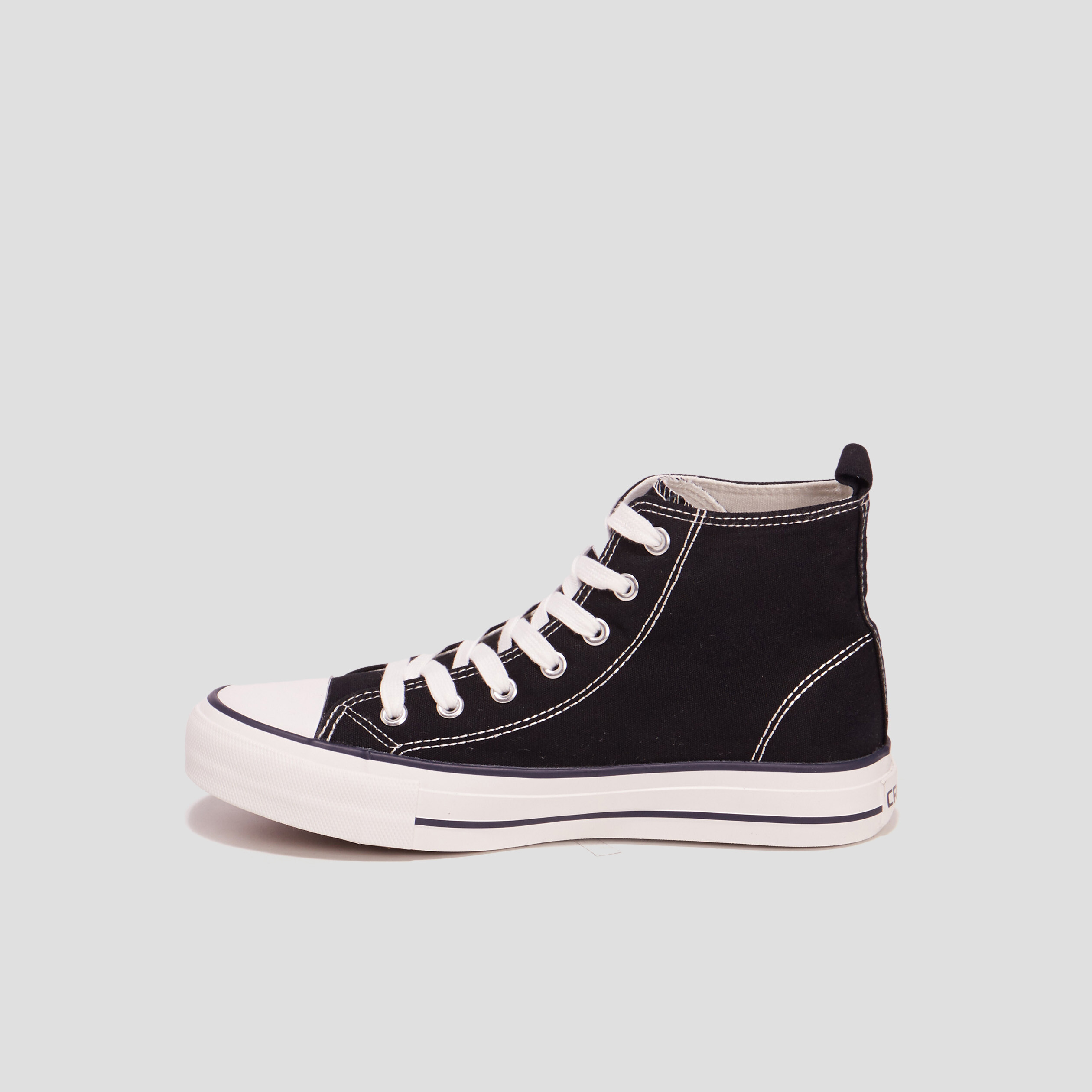 Baskets montantes en toile Creeks noir femme | La Halle