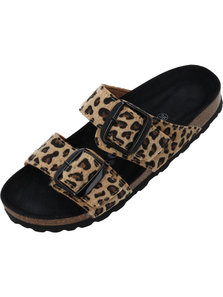 palado Pantoletten in Leo Beige günstig kaufen