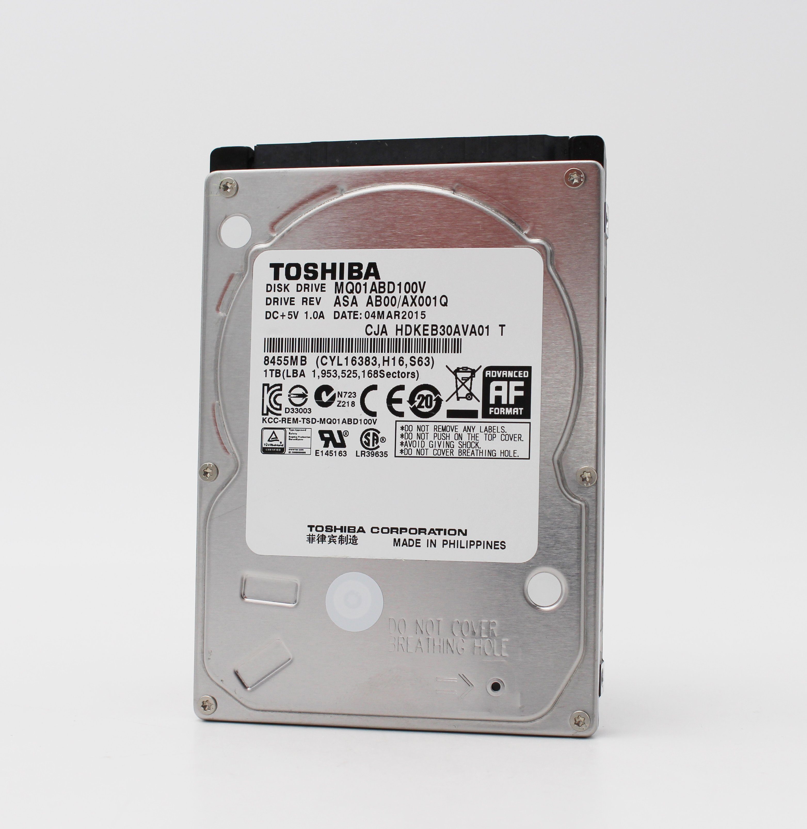 Toshiba Toshiba MQ01ABD100V 1TB interne Festplatte 2.5