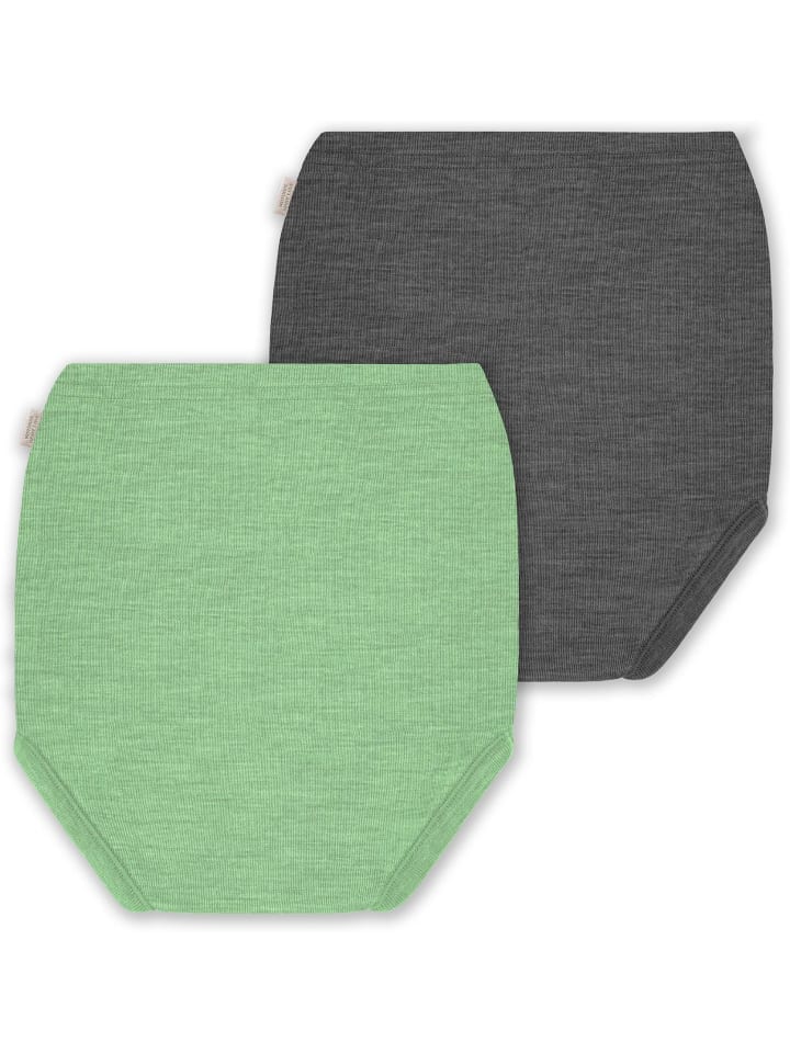 Normani Outdoor Sports 2er Pack Baby Merino Windelhose Tokoroa in Anthrazit/Grün günstig kaufen