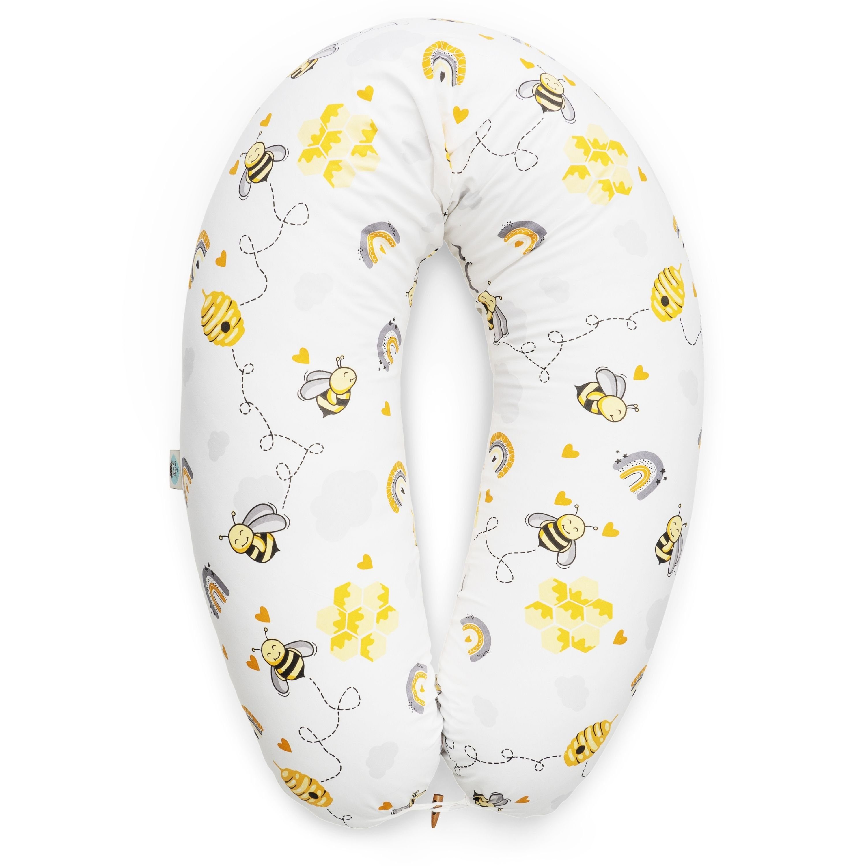 SEI Design Stillkissen Seitenschläferkissen Babynestchen Kuschelnest XXL, Schwangerschaftskissen mit Bezug, Bezug 100% Baumwolle