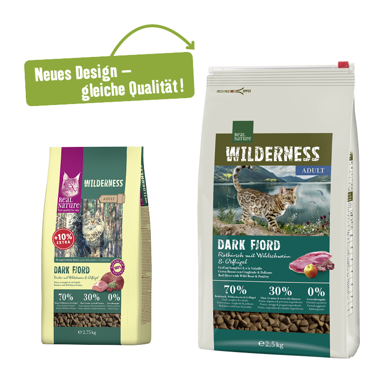 REAL NATURE Trockenfutter REAL NATURE WILDERNESS Dark Fjord Adult Rothirsch, Wildschwein & Geflügel 2,5 kg