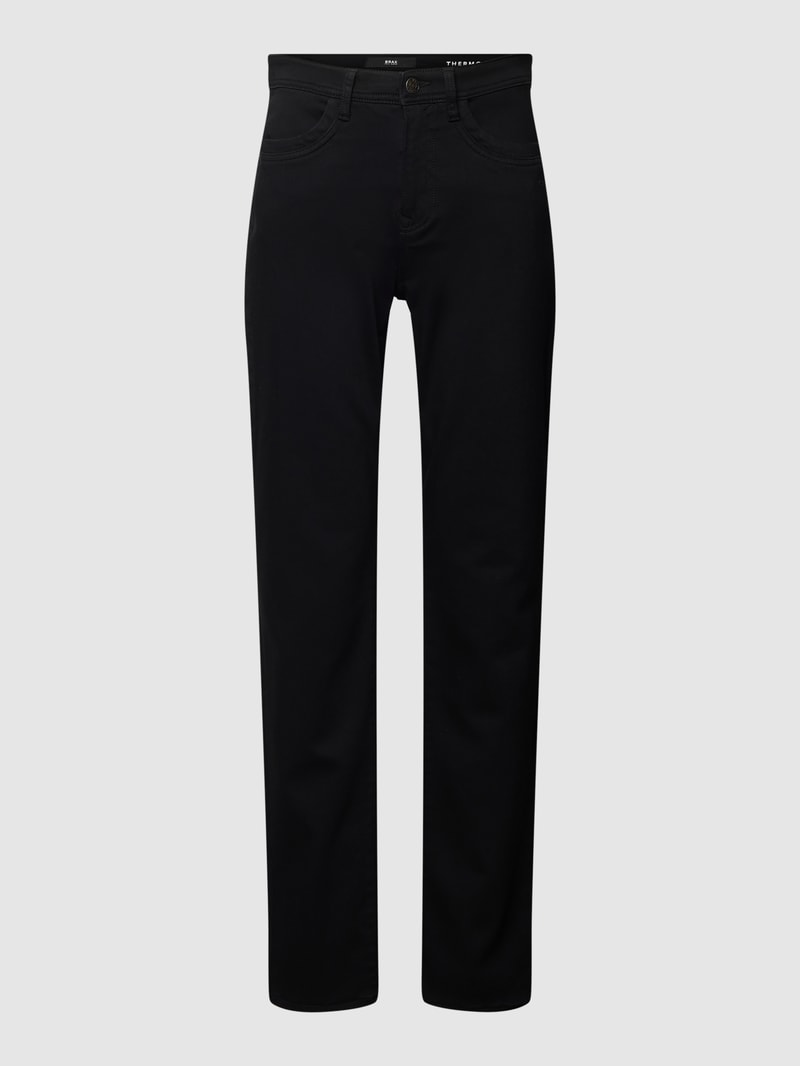 Jeans im unifarbenen Design Modell 'Carola' in schwarz