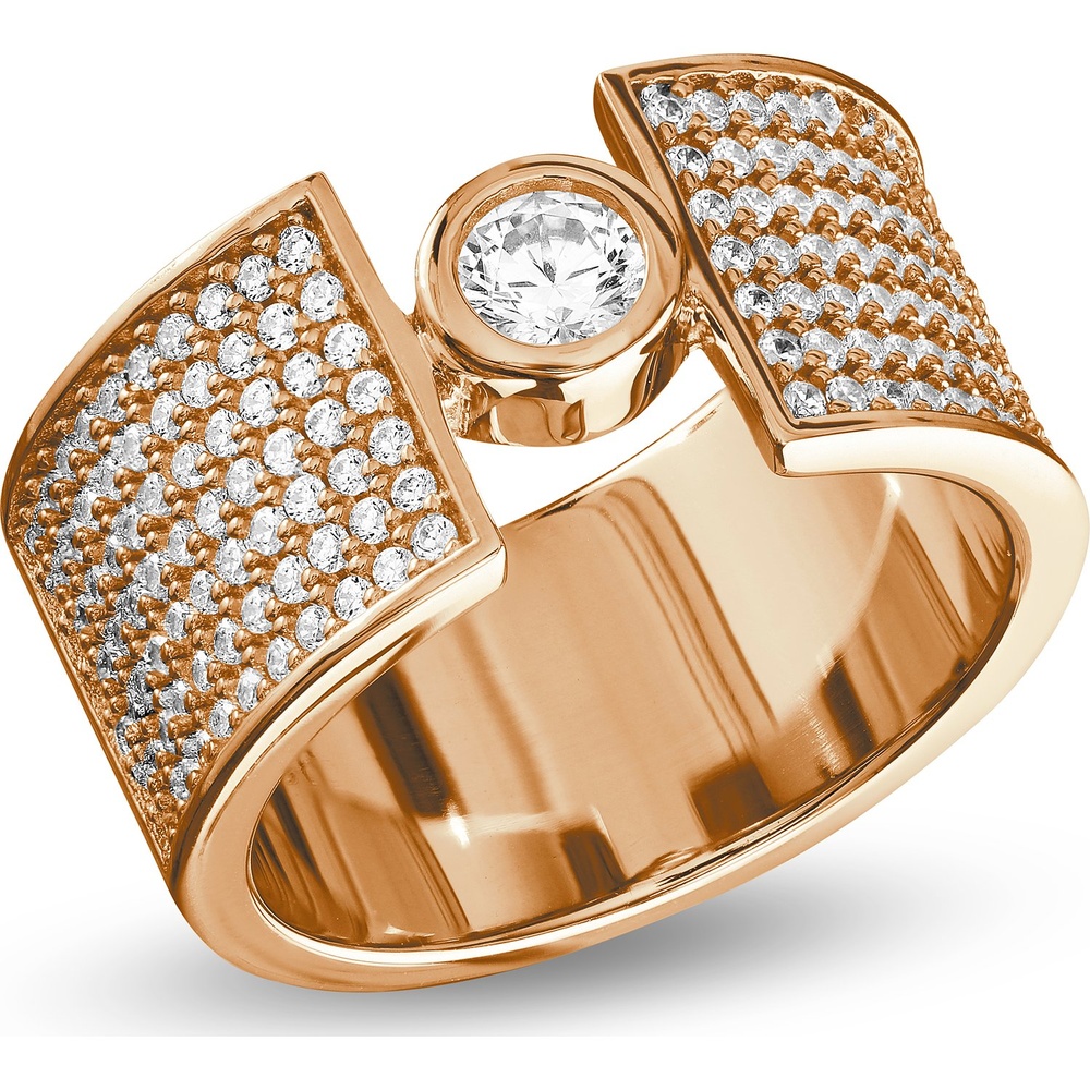 Jette Bague pour femme 925 Argent or rose Bague
