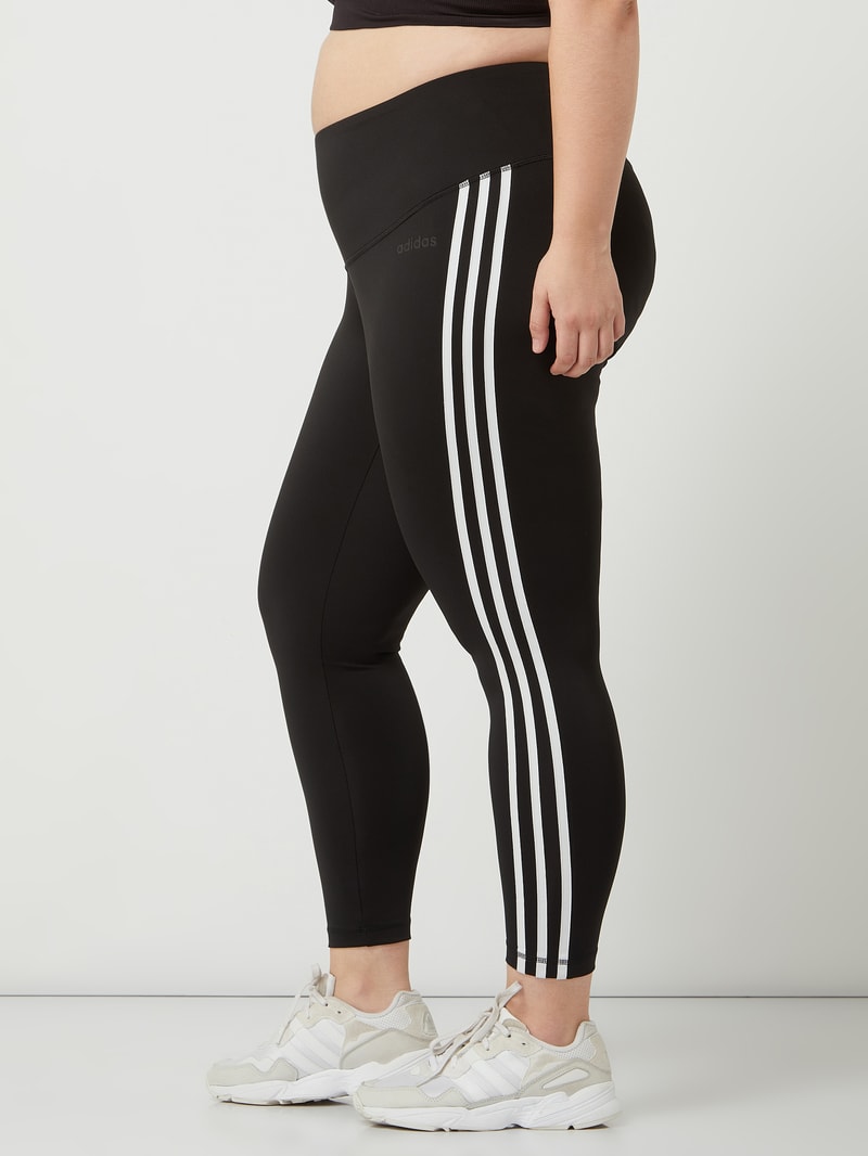 PLUS SIZE Sportleggings mit Logo-Details in schwarz