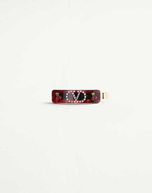 VLogo Signature Hårspænde i Harpiks, Metal og Swarovski® Krystaller