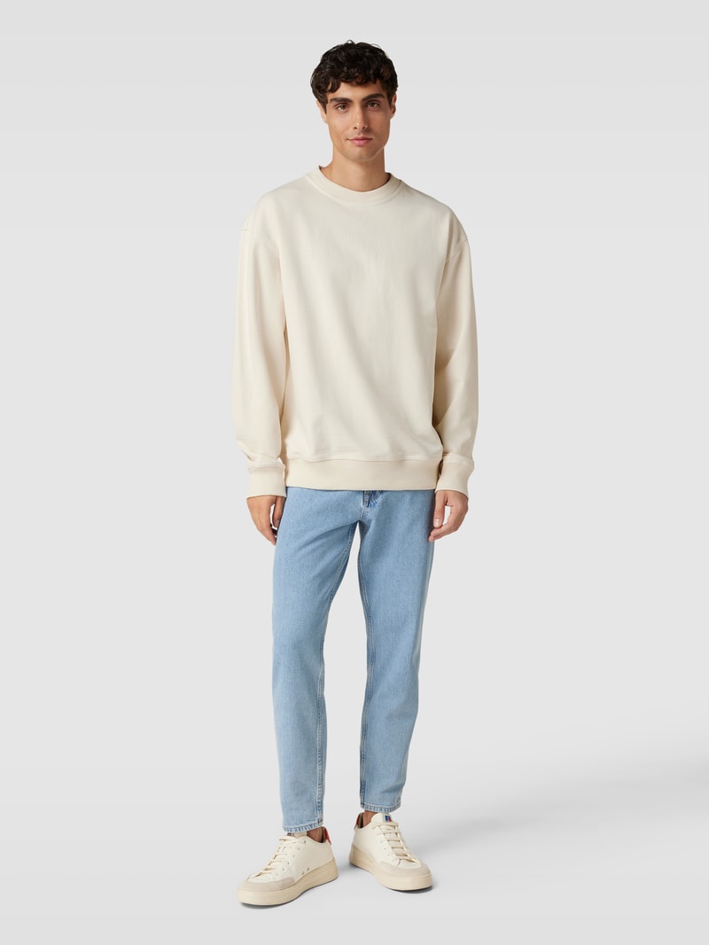 Sweatshirt mit Label-Print Modell 'Wecircular' in offwhite