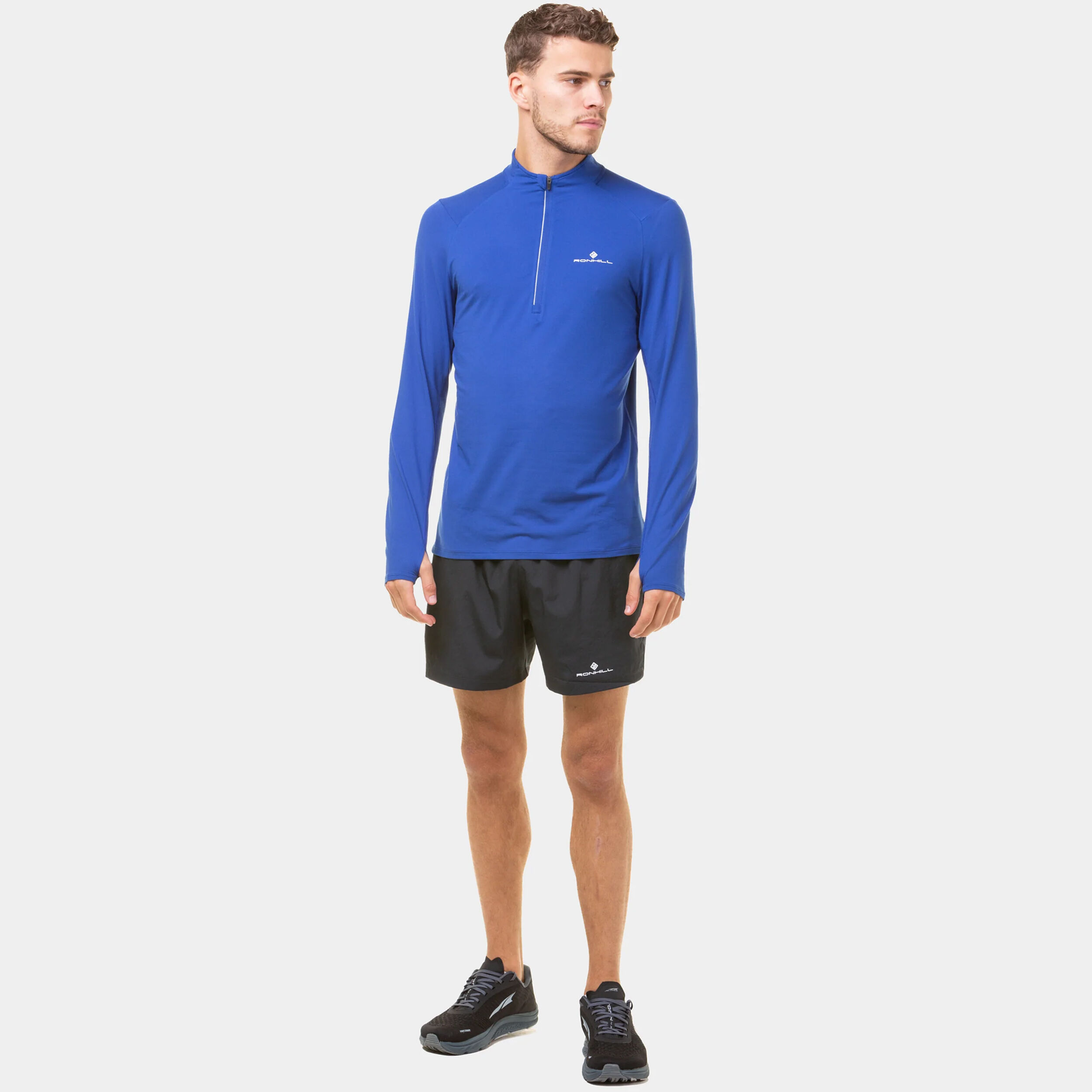 Core Thermal 1/2 Zip Laufshirt Herren - Blau