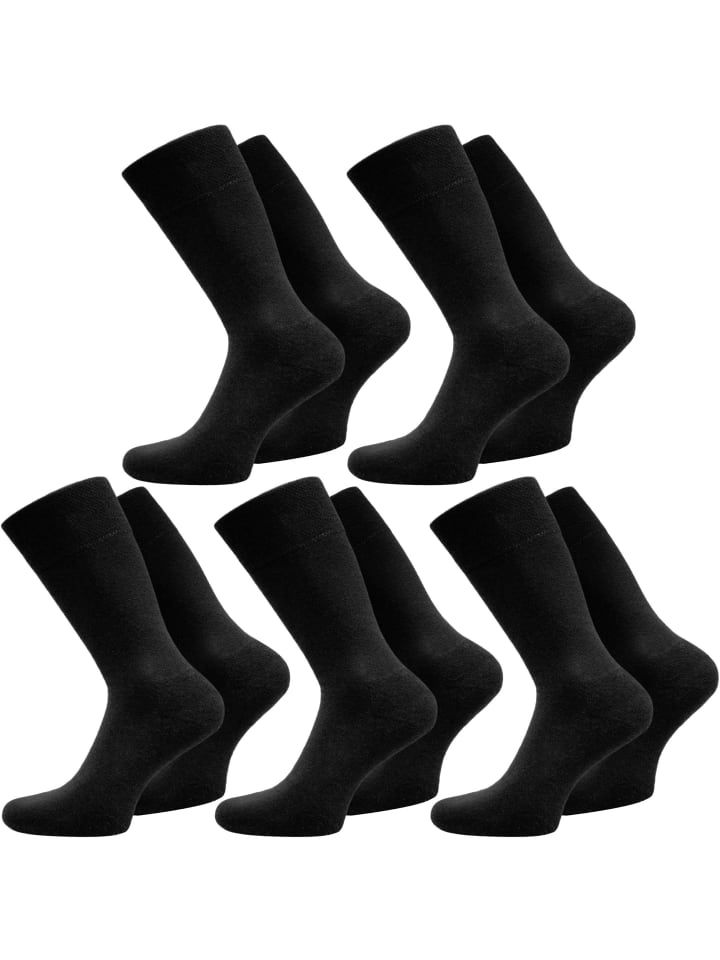 normani 10 Paar Herrensocken Schwarz in Schwarz günstig kaufen