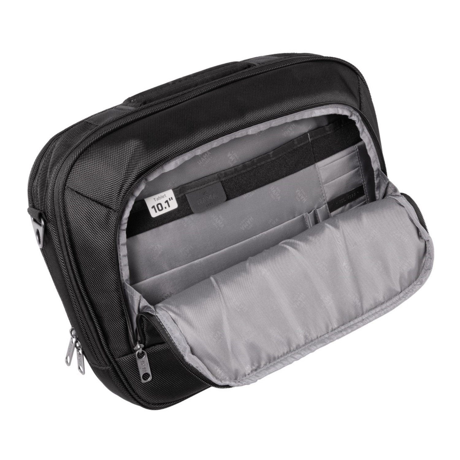 Hama Laptoptasche Notebook-Tasche Frankfurt Laptop-Sleeve Case, Business Hülle Tablet-Fach A4-Ordner Organizer Zubehör Schultergurt