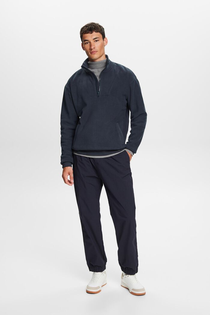 Fleece-Sweatshirt mit halblangem Reißverschluss